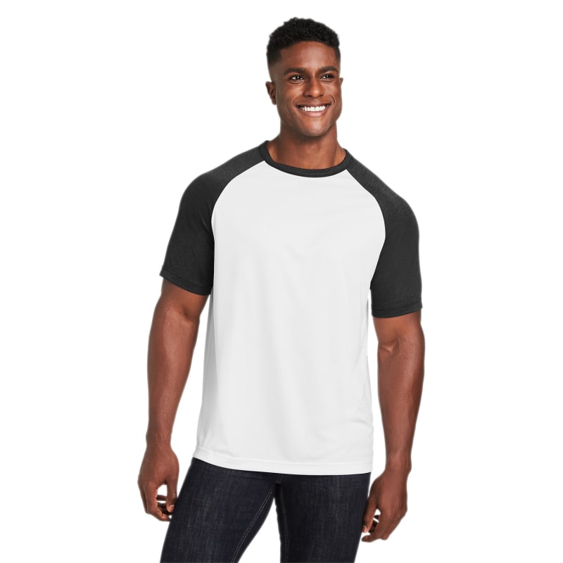 Team 365 Unisex Zone Colorblock Raglan T-Shirt 4