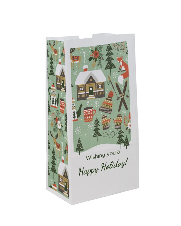 Christmas Scatter Design 4 SOS Paper Bag (5" x 9.75" x 3.125") 3