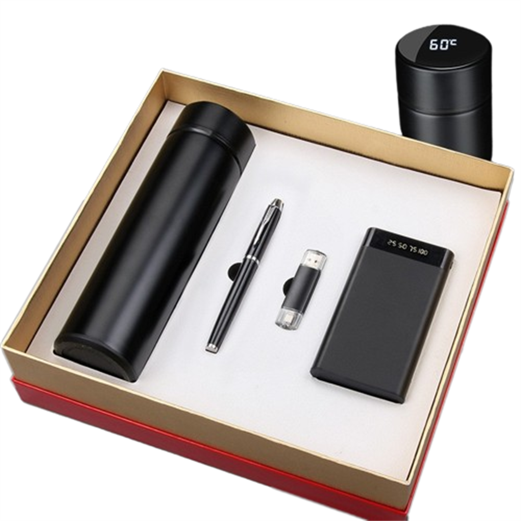 Custom Gift Set/Vacuum Cup/Pen/Usb Flash Drive/ Powerbank 2