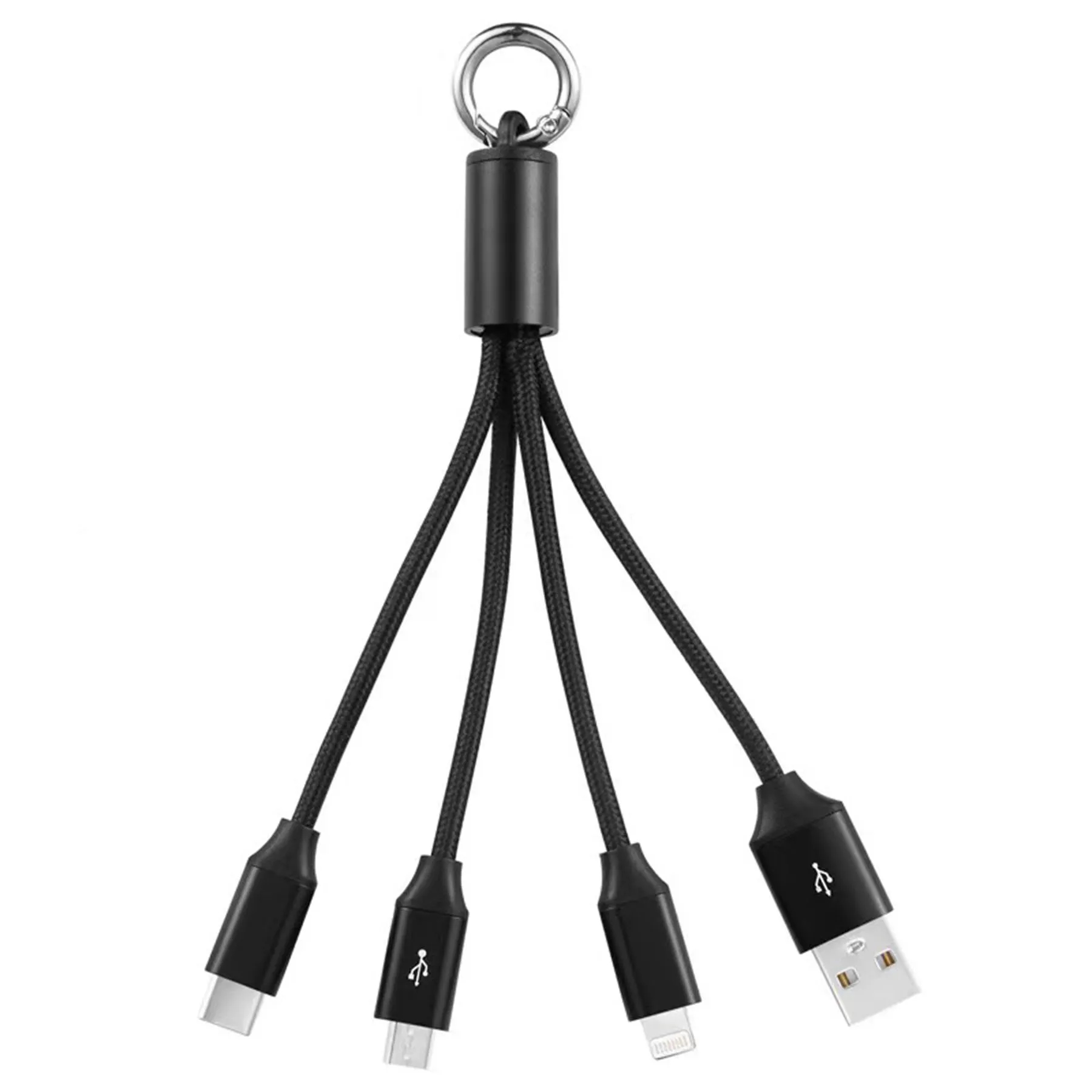3 in 1 (2 - Pack) USB Cable with Keychain 3