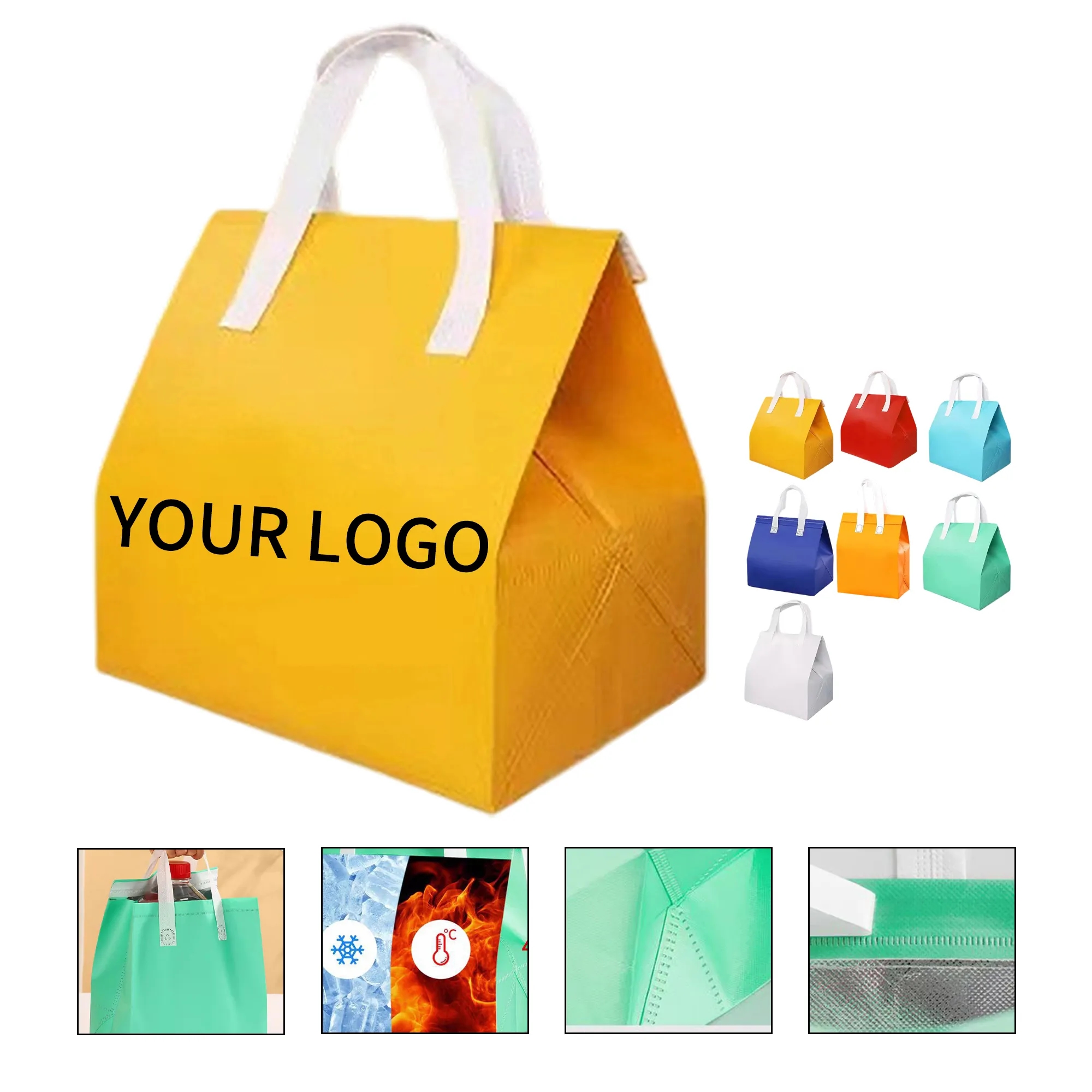Reusable Lunch Tote Bag with Insulation Compact Design 4