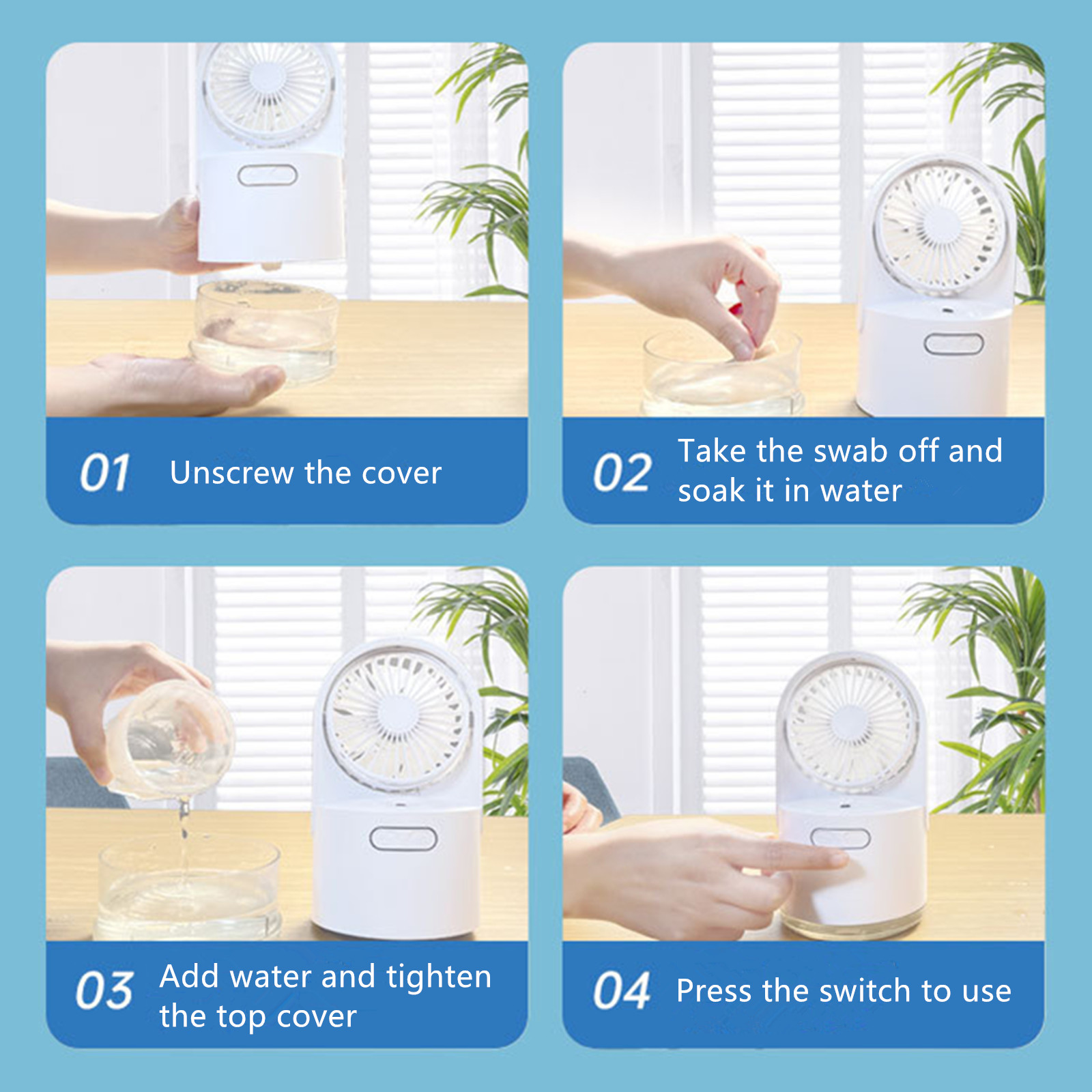 Handheld Misting Portable Fan/ Water Cooling Fan 2