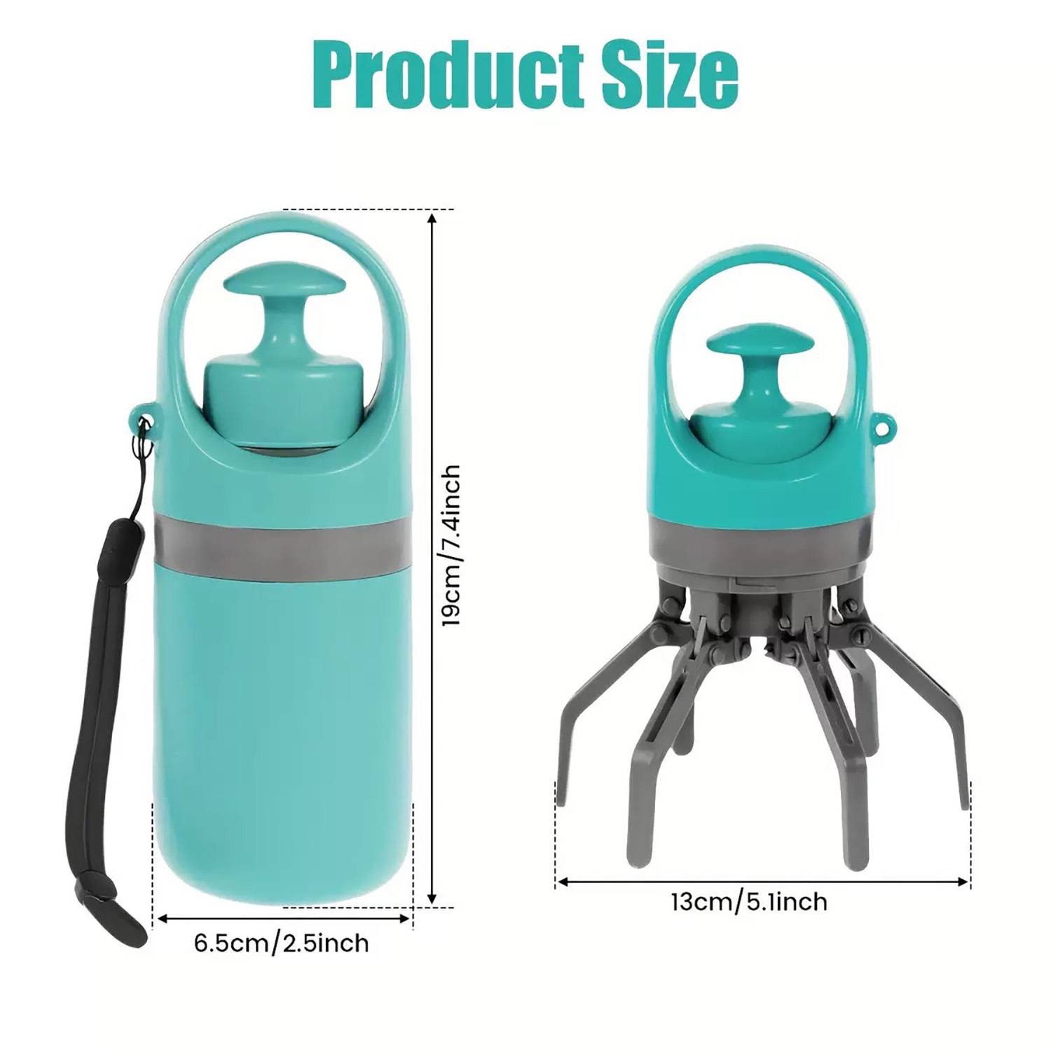 Plastic Pet Poop Scooper w/ Garbage Bag 7