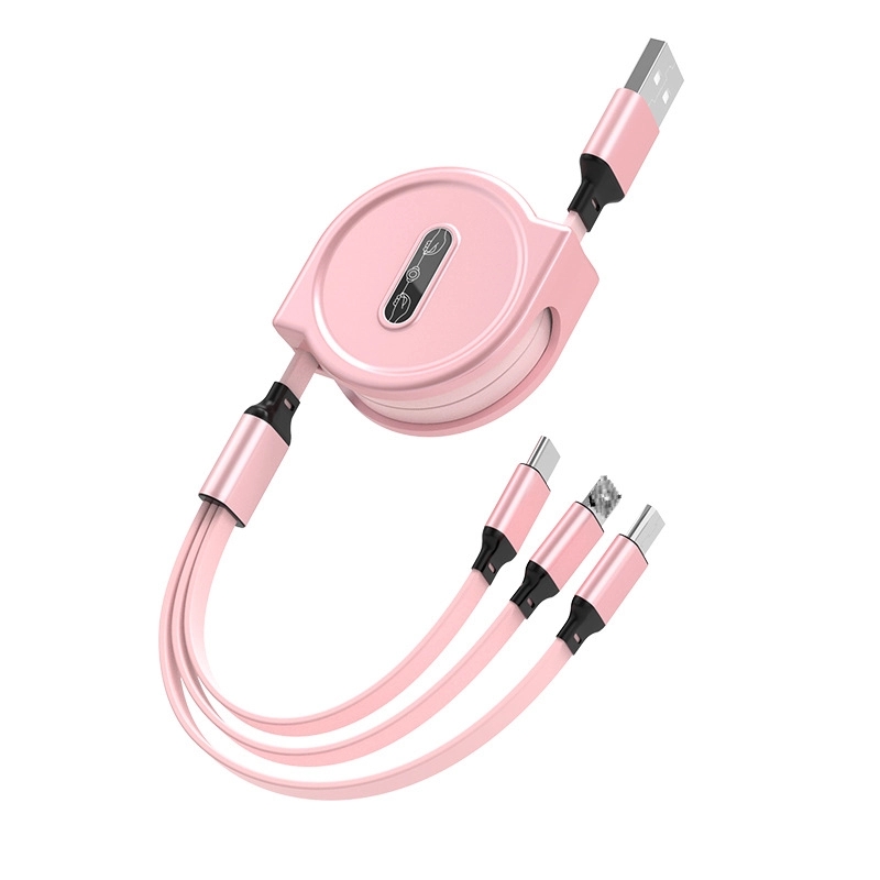 3-In-1 Retractable Multi-Head Charging Cable 2