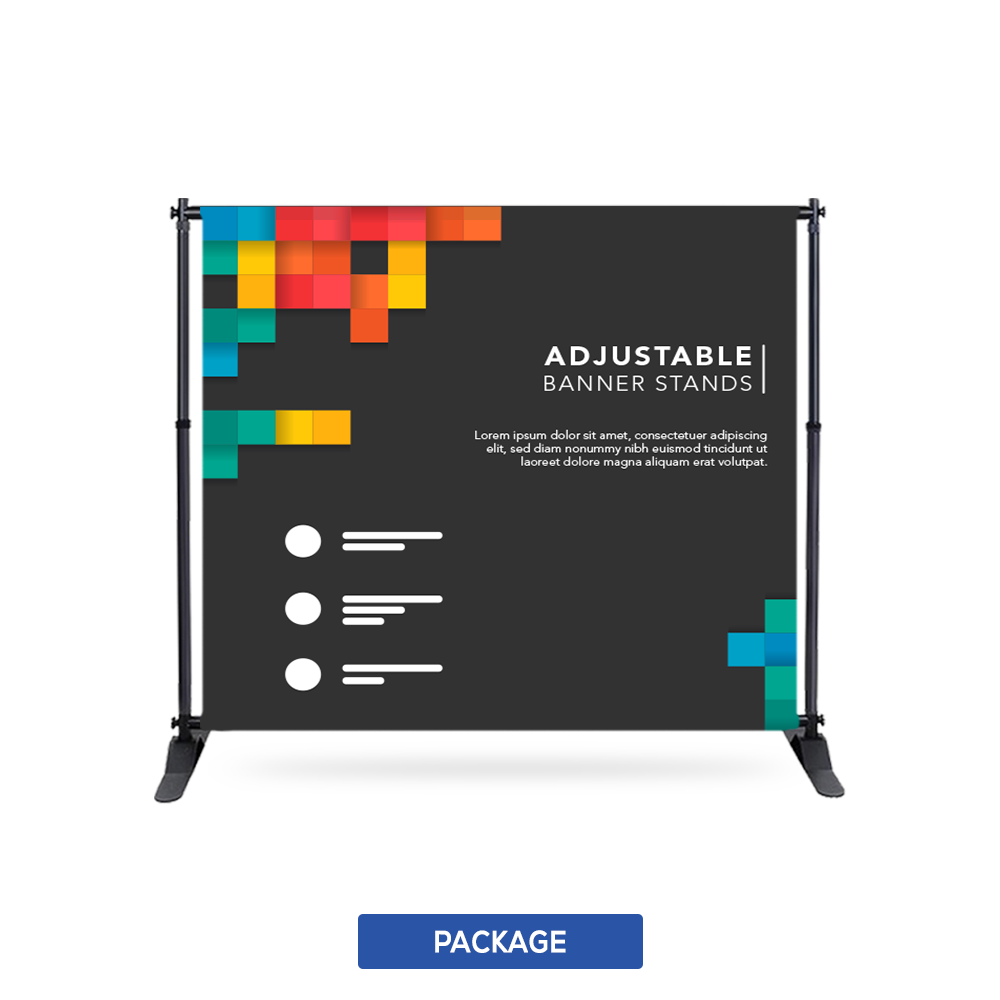Adjustable Banner-Vinyl w/Premium Stand, Single Sided 10'x8' 3