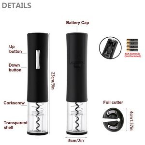 Matt Plastic Automatic Electric Wine Opener With Foil Cutter 14