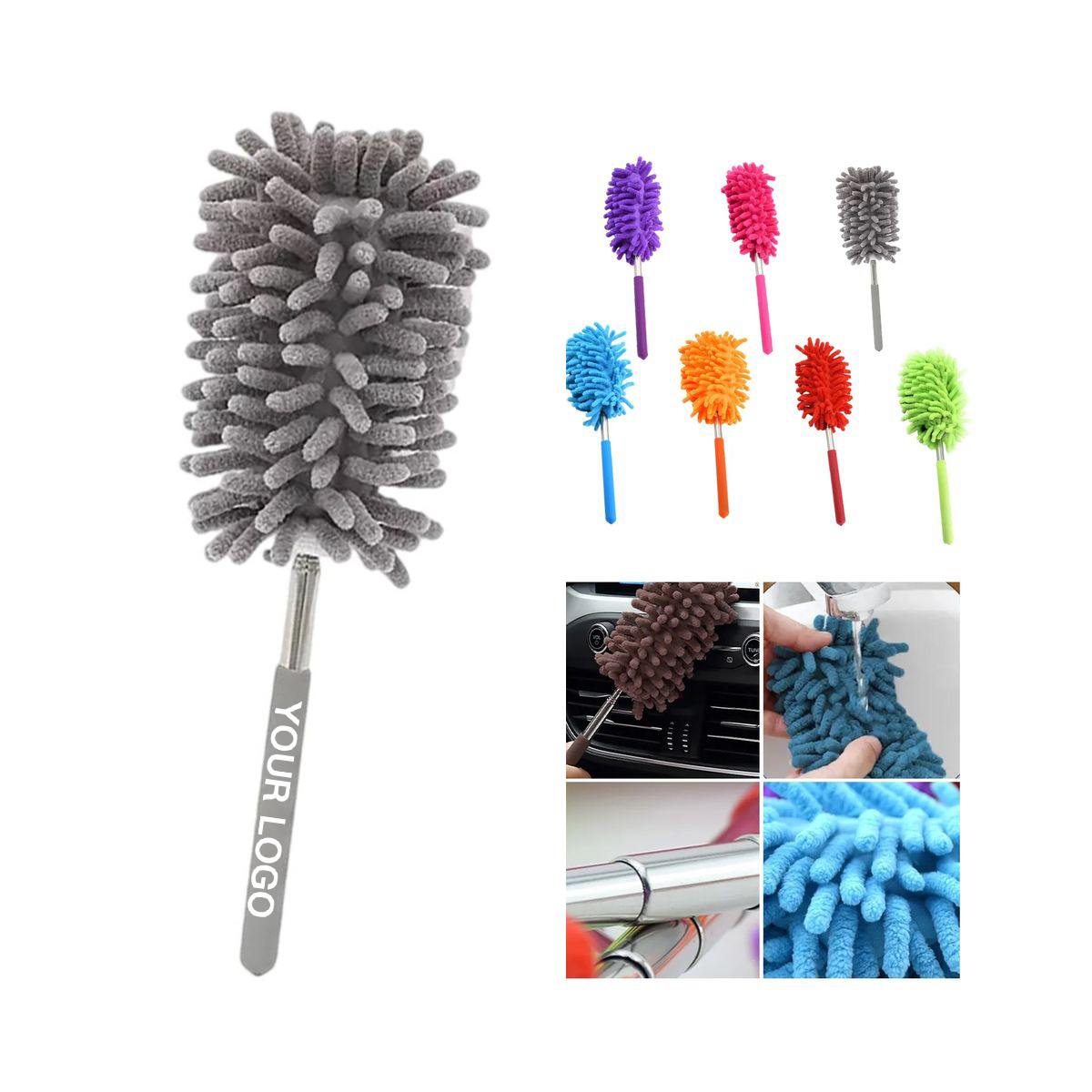 Telescopic Cleaning Duster for Corners and Shelves 1