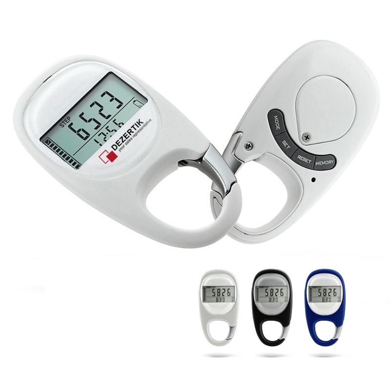 3D Walking Pedometer w/ Carabiner Clip 5