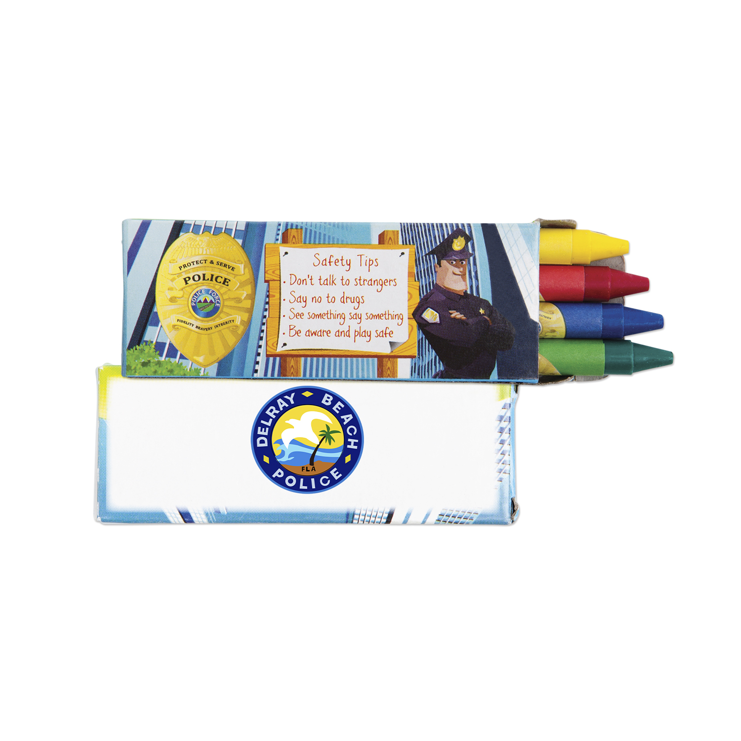 4 Pack Police Safety Crayons