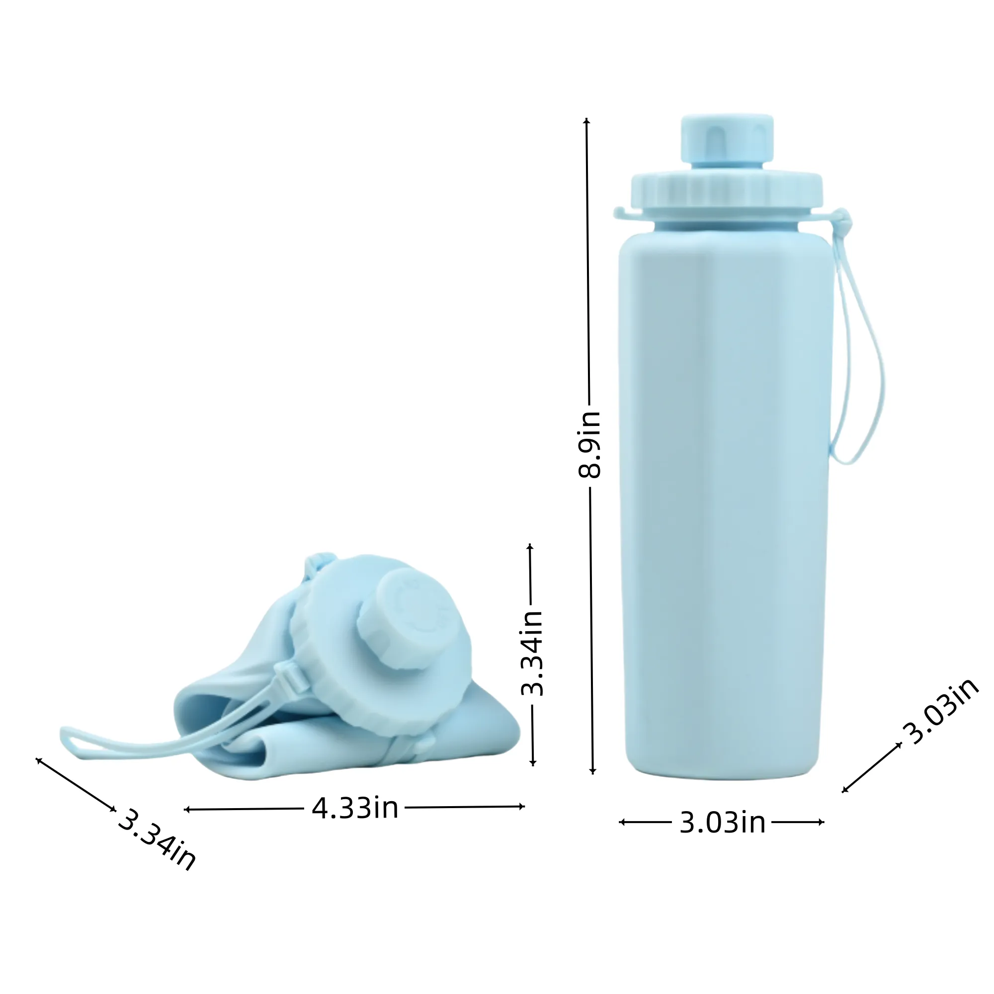 Collapsible Water Bottles Lightweight Reusable Leakproof 10