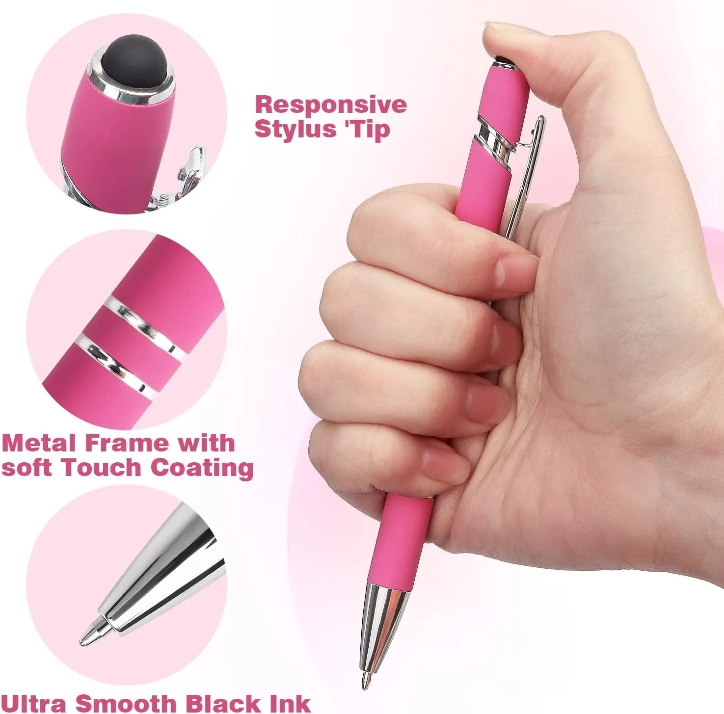 Aluminum Ballpoint Pens with Screens Touch Stylus Tips 3