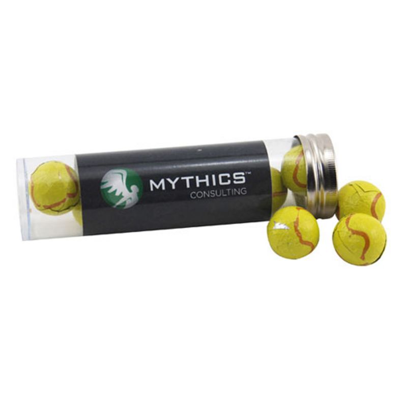 Tube with Choc Tennis Balls 1
