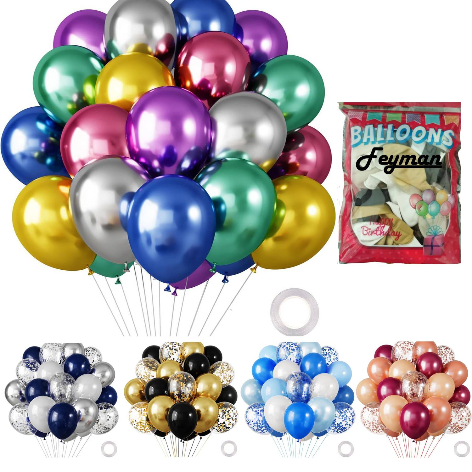 Glitter Balloon Set for Birthday Party Ceremony Decoration 2