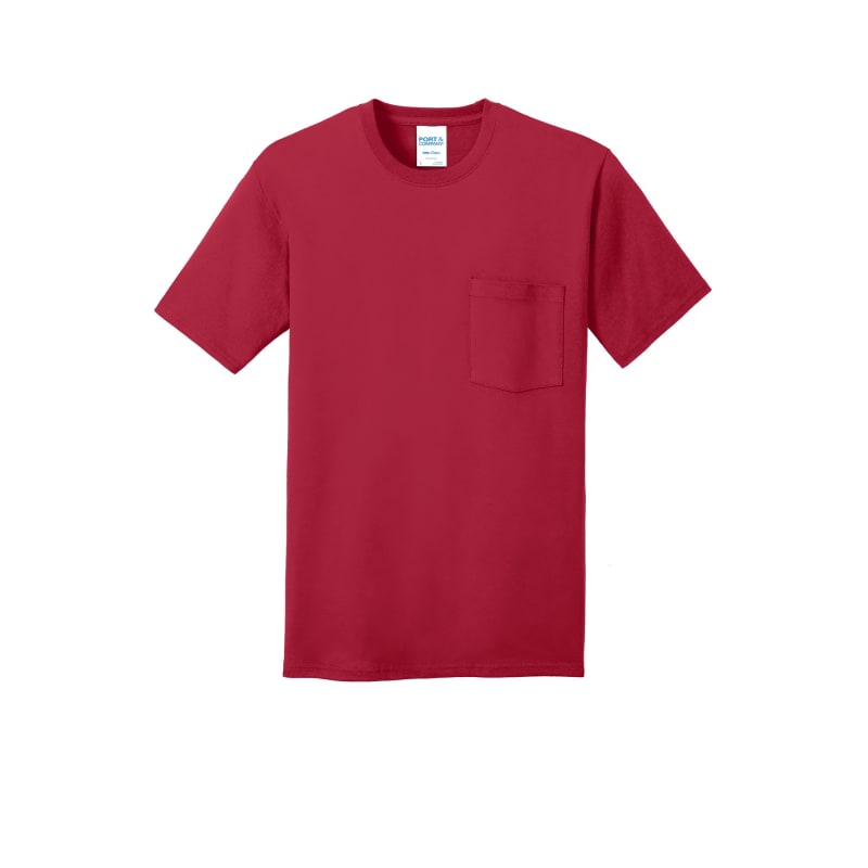 Port & Company Core Cotton Pocket Tee. 33