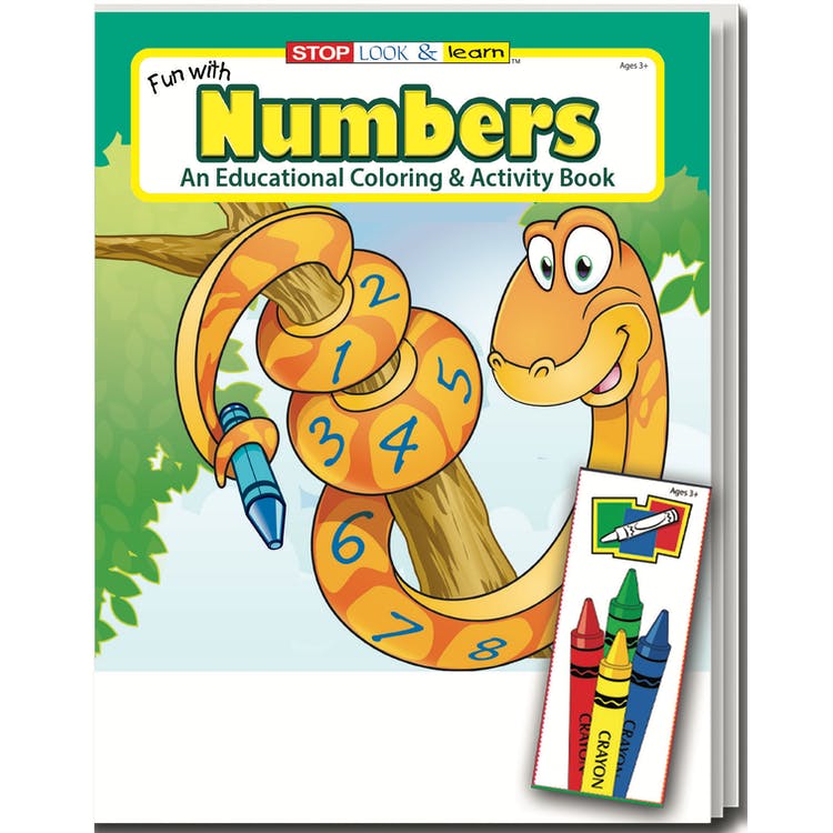 Fun with Numbers Coloring Book Sets - 4 Pack Crayons Ages 3-11 2