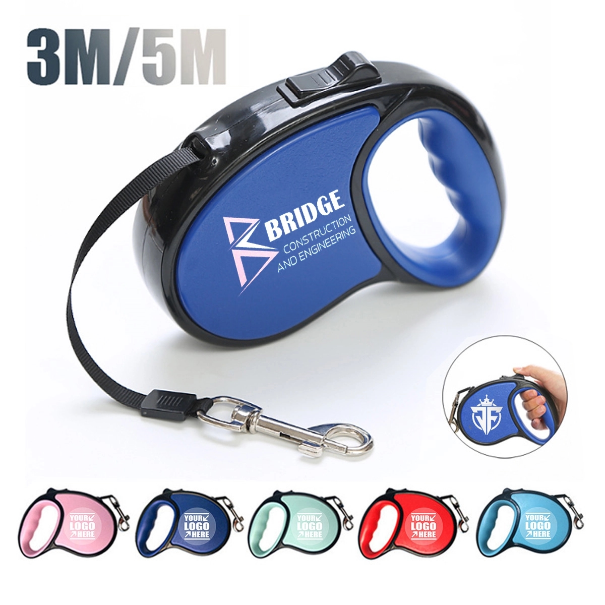 3M 5M Portable Automatic Retractable Retractor Dog Leash 2