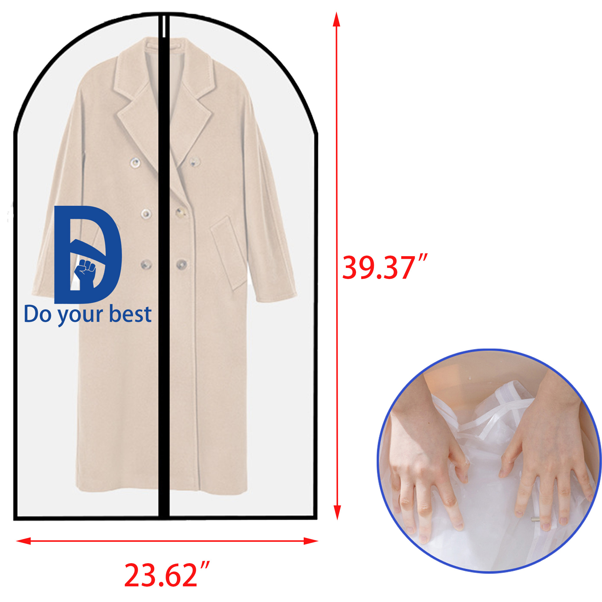MOQ 100 Moth-Proof Dust Clothes Bag 3