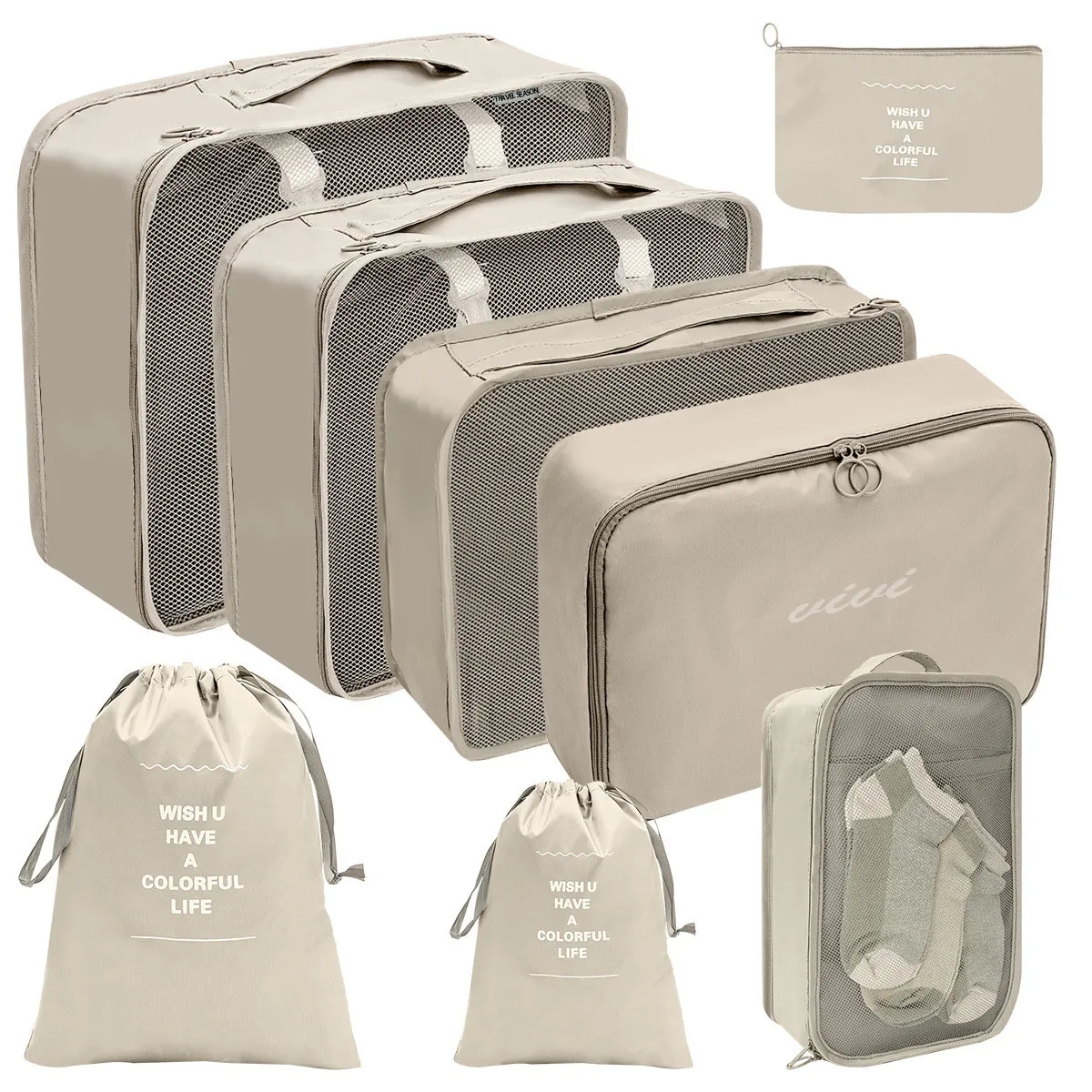 Packing Cubes 8 Sets Travel Luggage Organizers 1