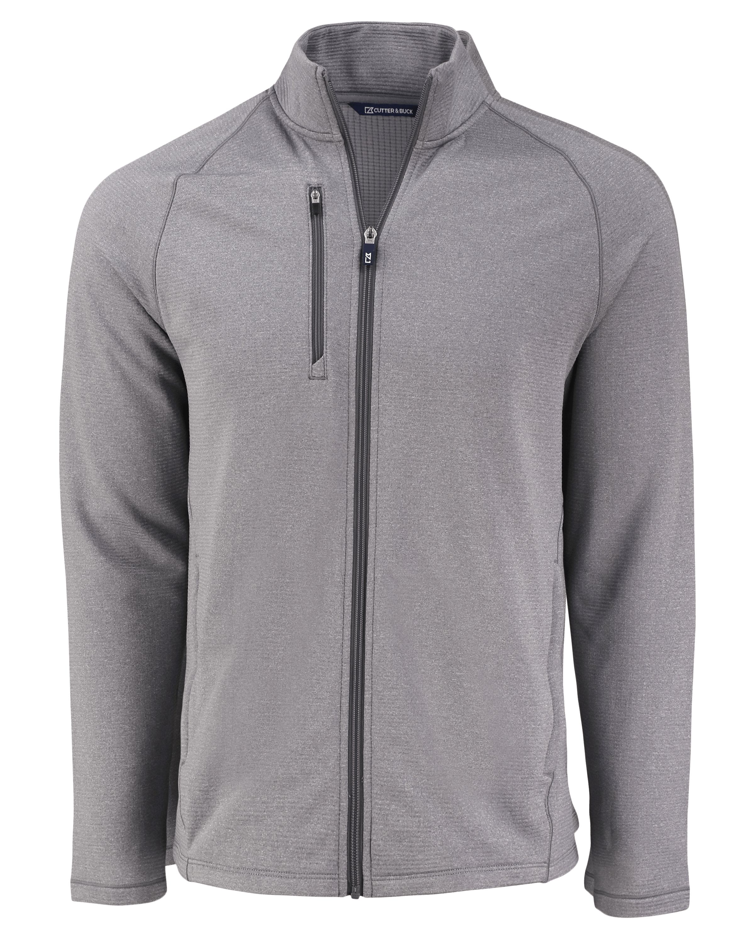Cutter & Buck Peshastin Recycled Grid Fleece Mens Full Zip Jacket 25