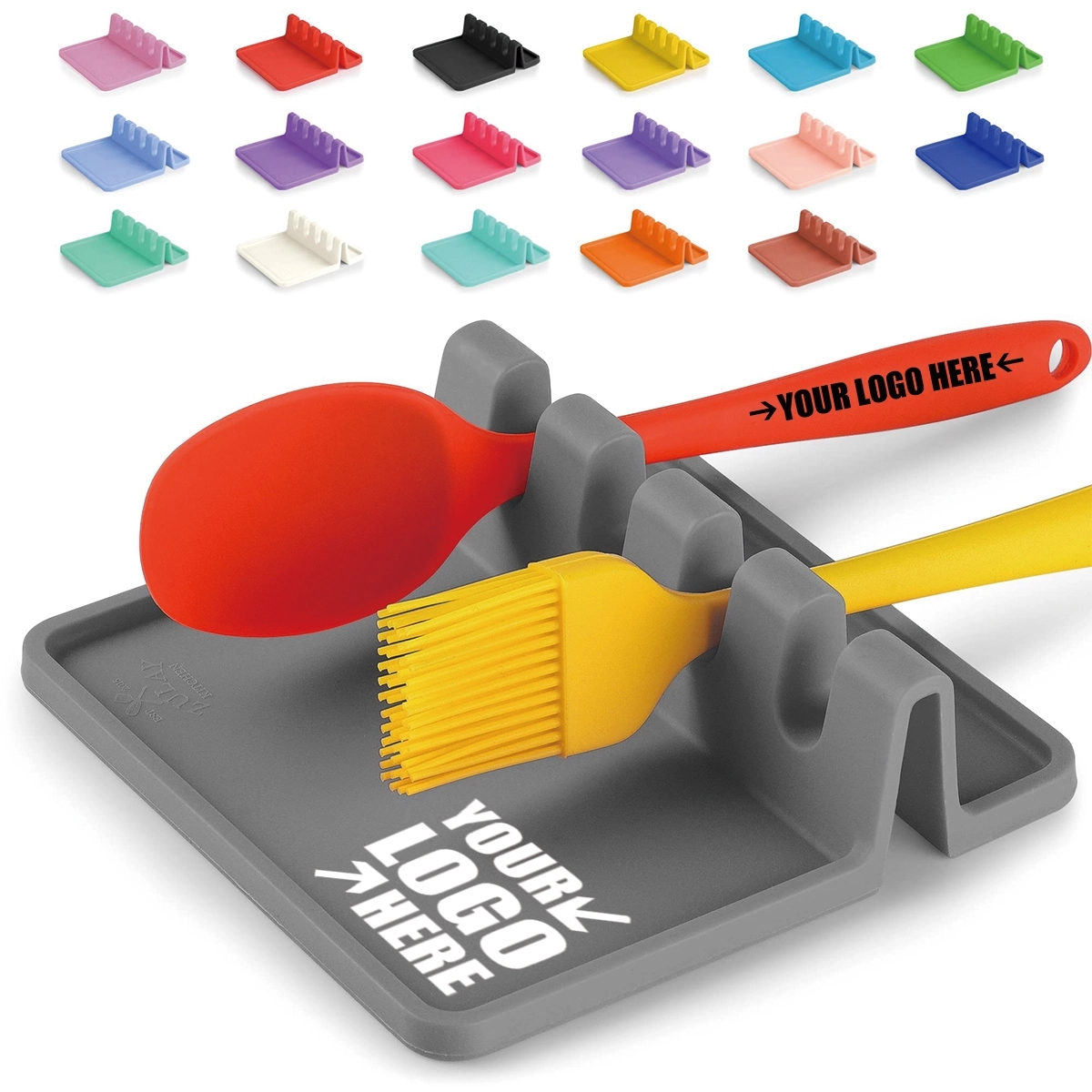 Silicone Utensil Rest With Drip Pad For Multiple Utensils 5