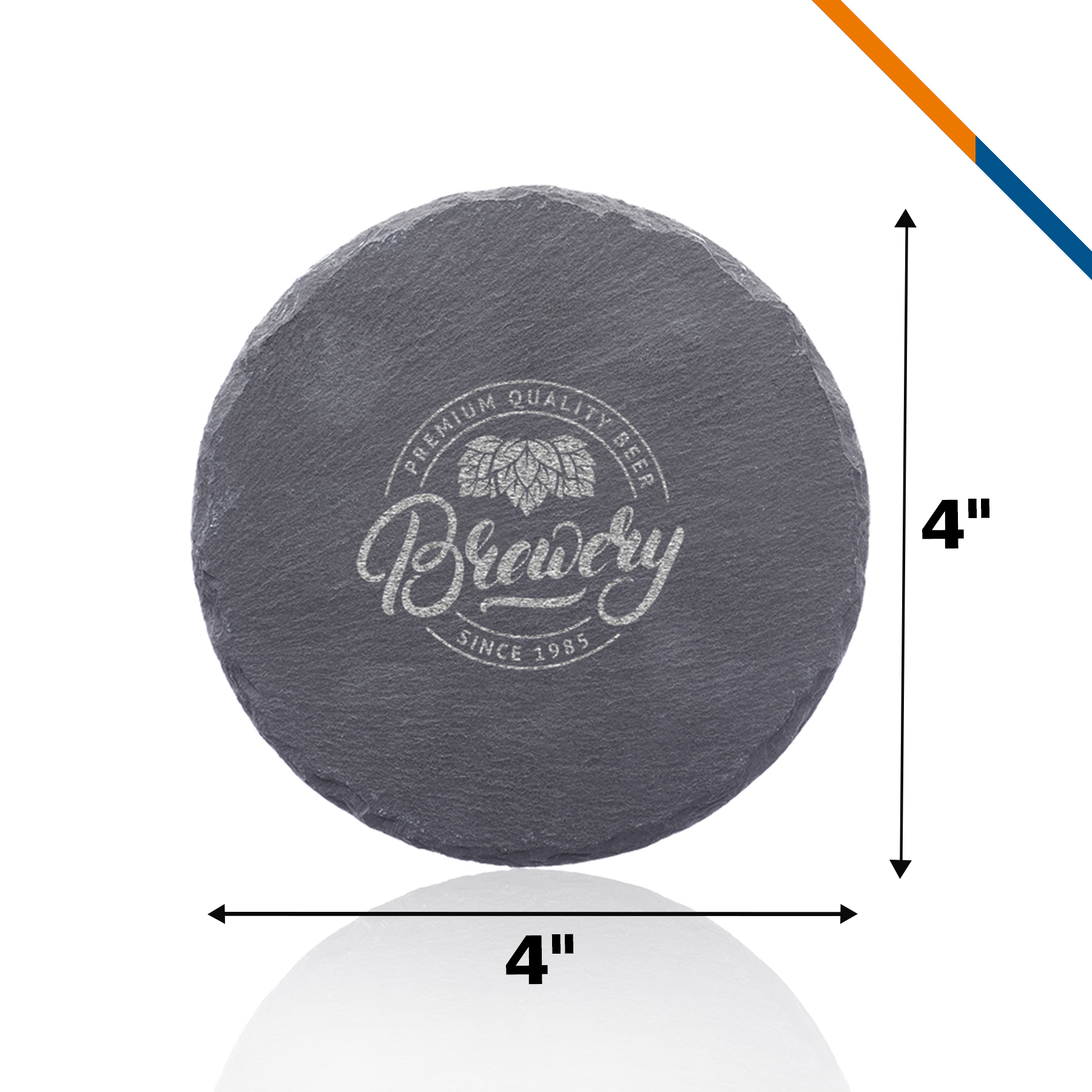 Luricom Round Slate Coaster 4