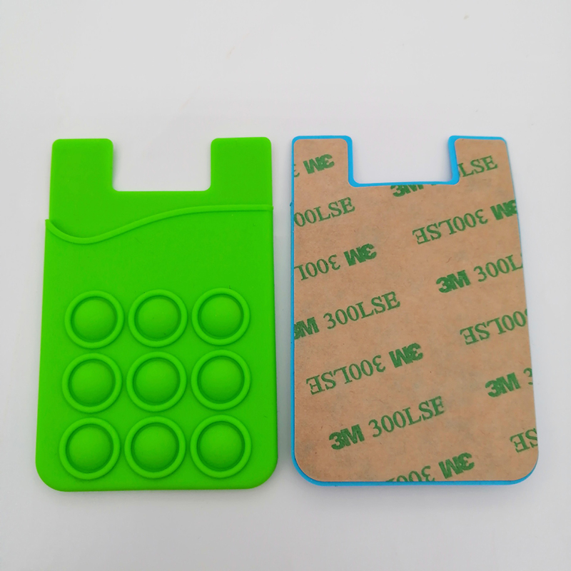 Silicone Popper Stress Reliever Phone Card Holder 9