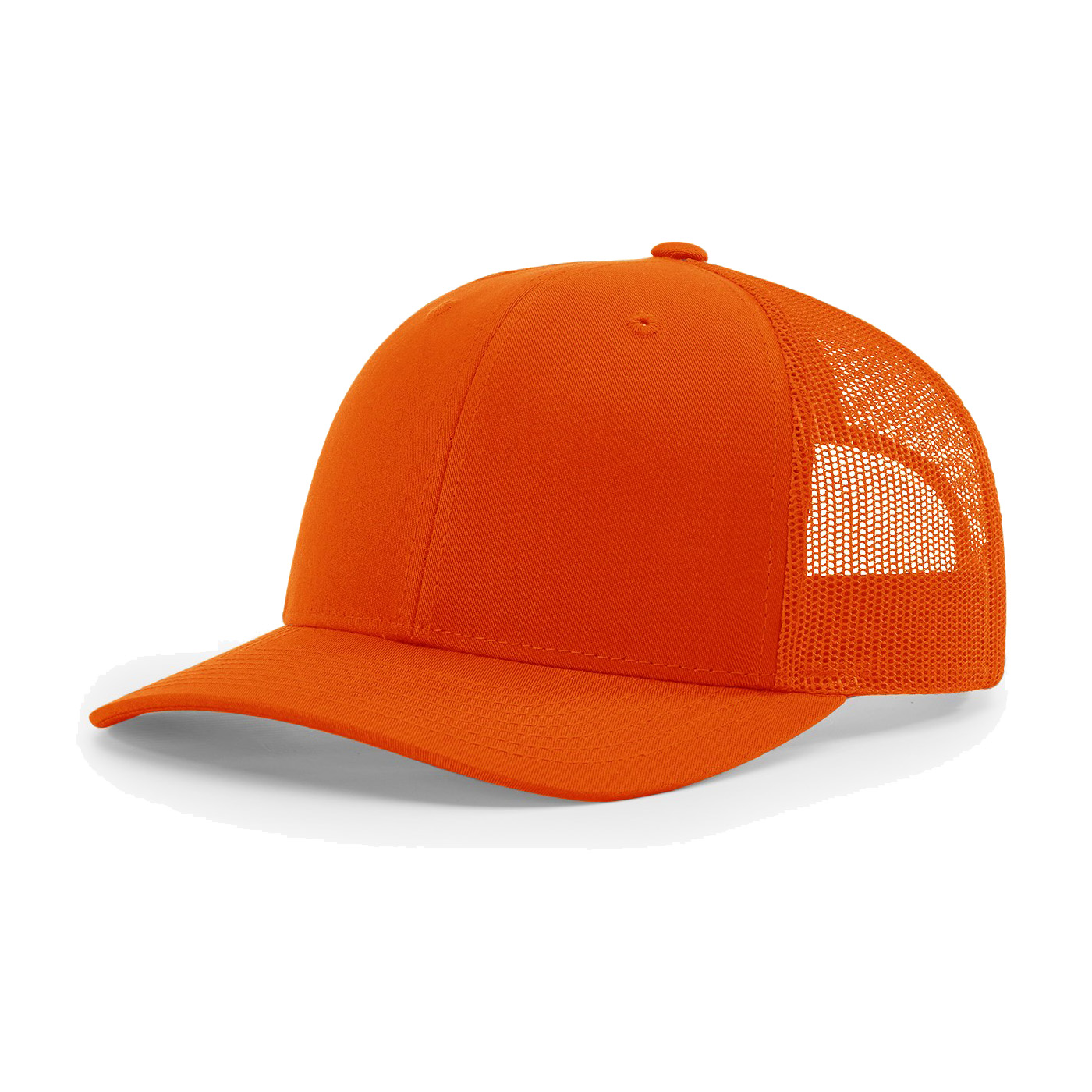 Richardson 112 6-Panel Snapback Trucker Hat w/Leatherette Adhesive Patches or Embroidery 108