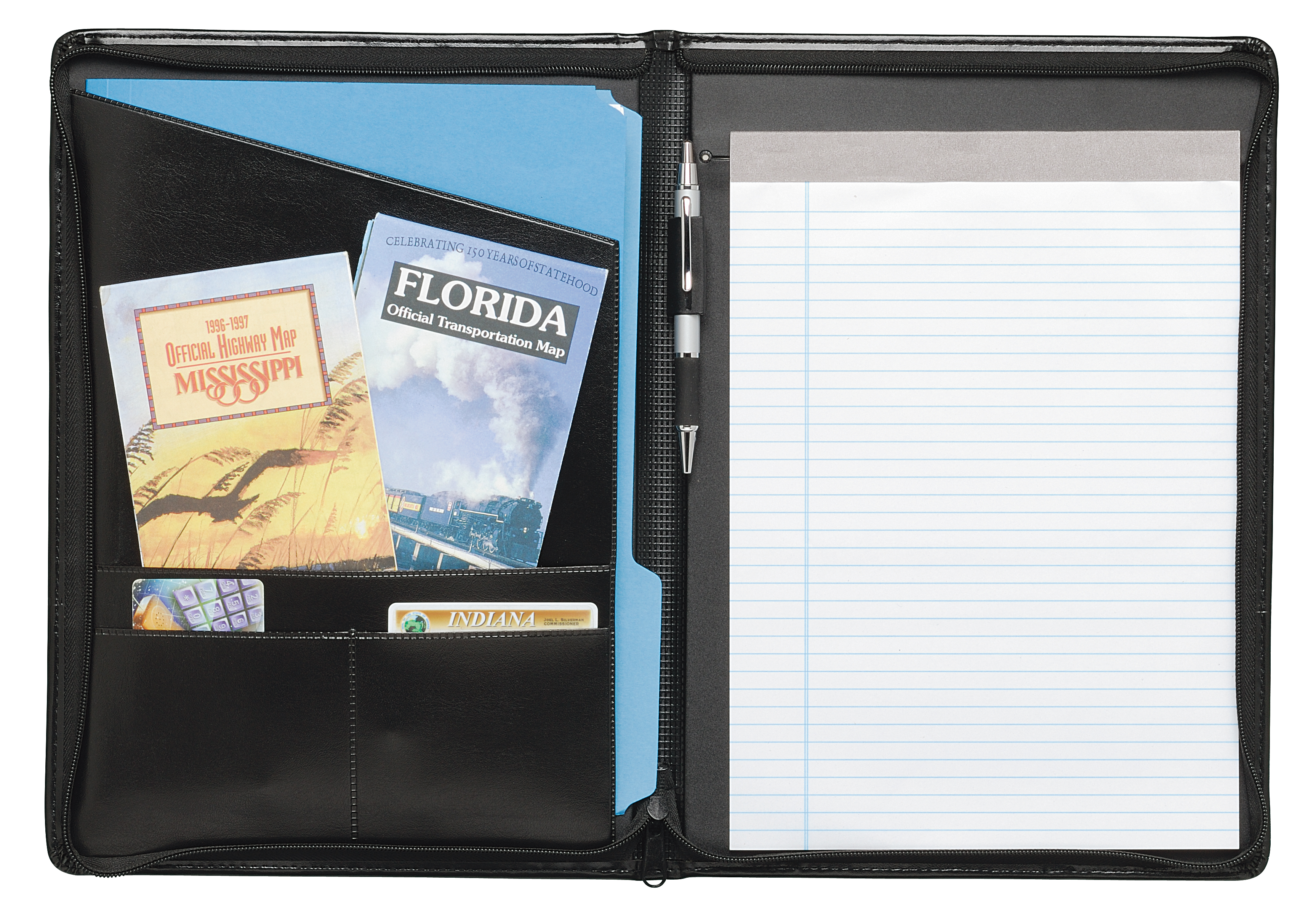Good Value™ Script Zippered Padfolio 4