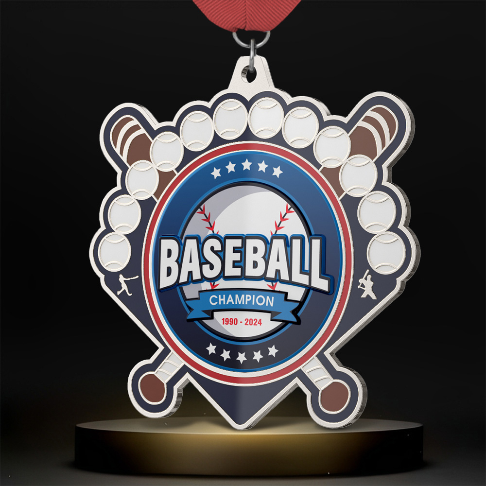 5" UV Printed Baseball Medals