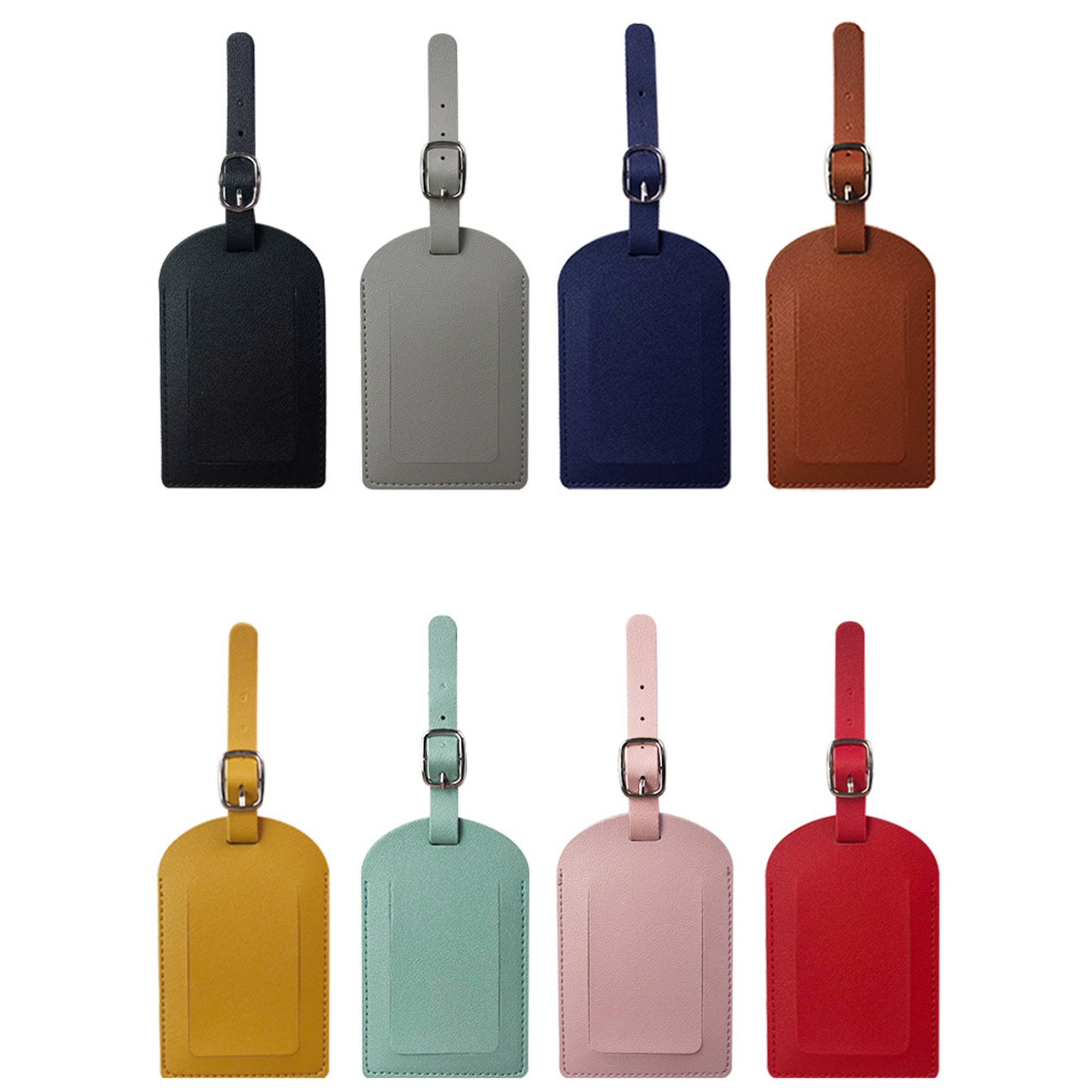 Debossed PU Leather Luggage Bag Tags 8