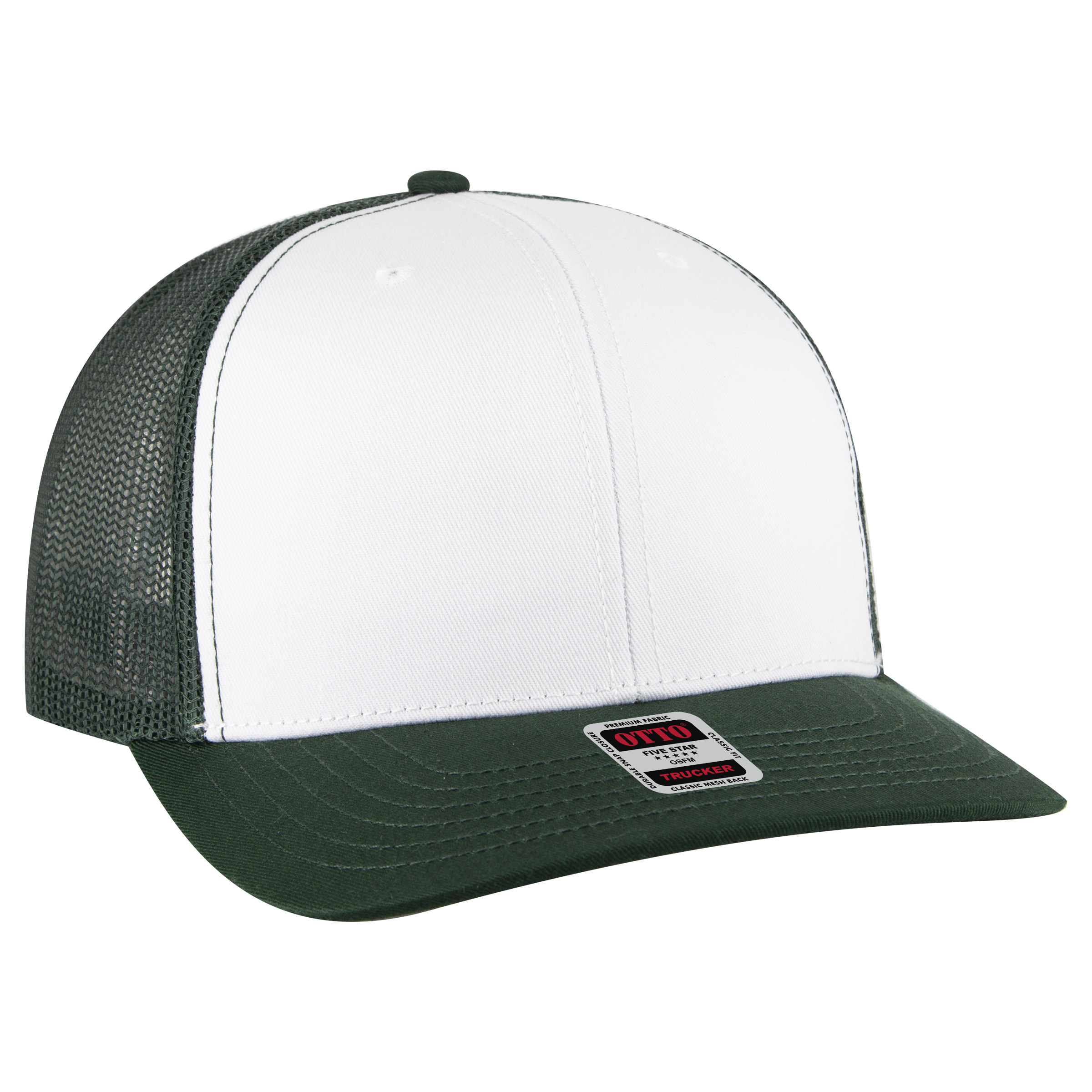 OTTO CAP® 6 Panel Mid Profile Mesh Back Trucker Hat 71