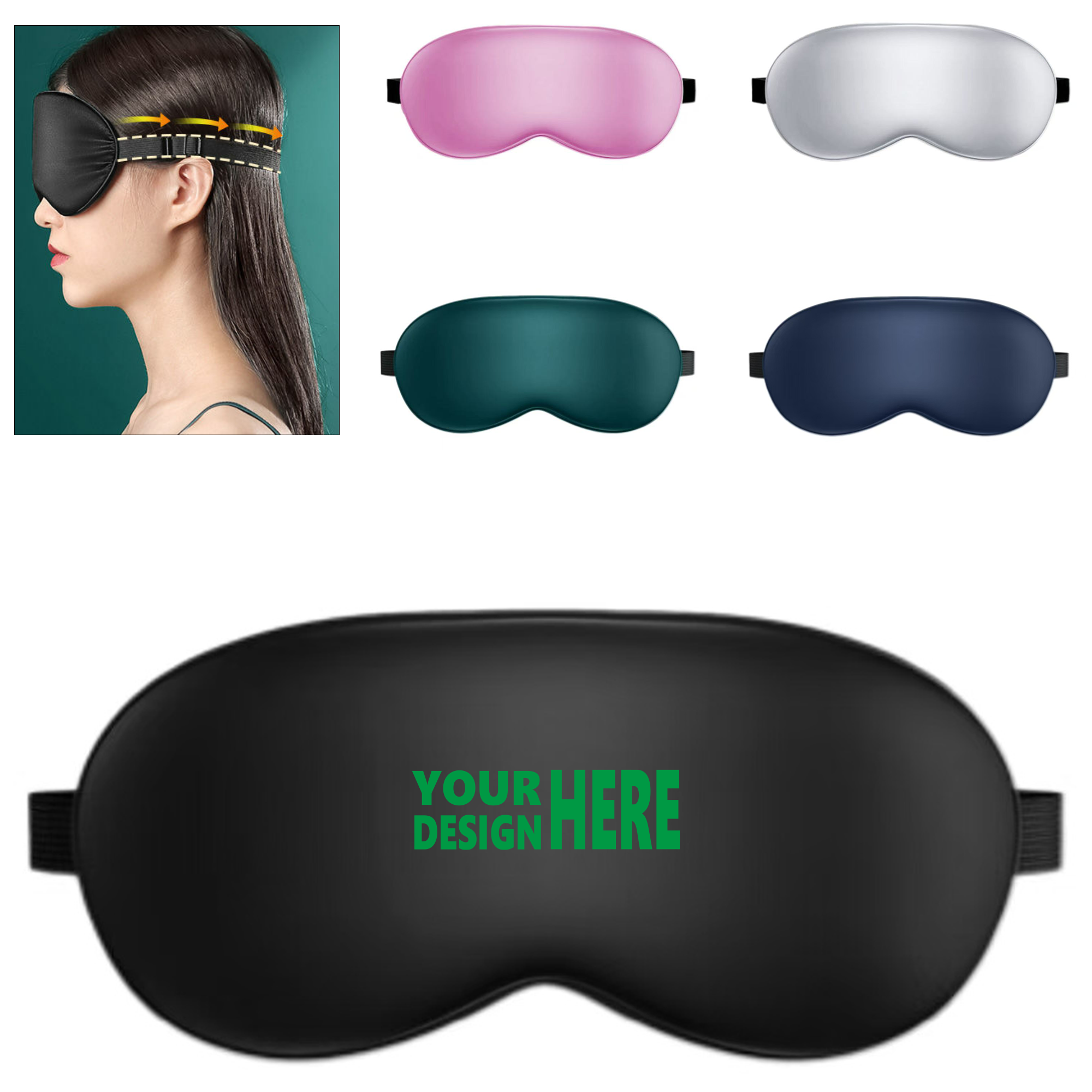 Dual-Sided Synthetic Silk Total Darkness Blindfold 1