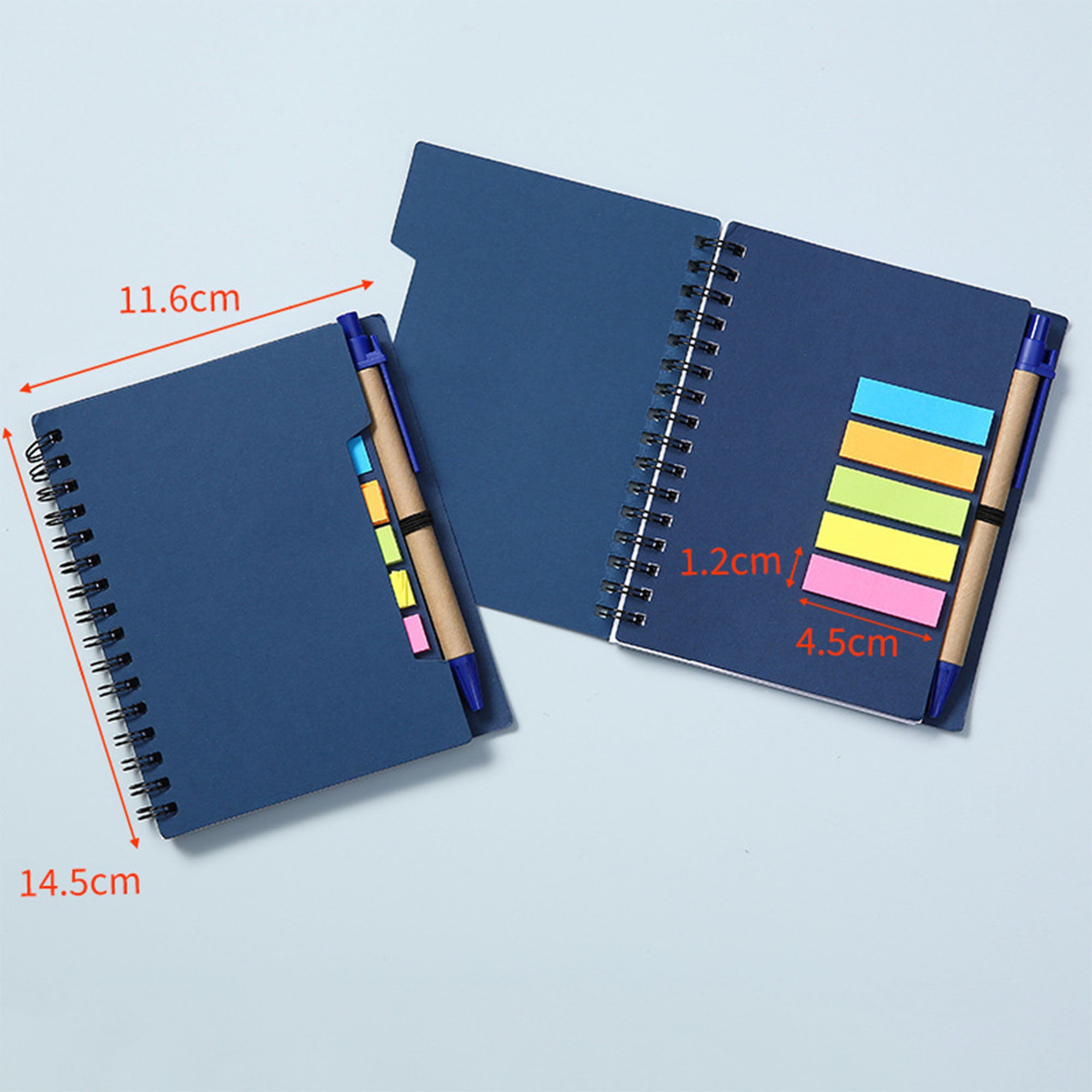 Spiral Notebook with Pen & Sticky Notes 6