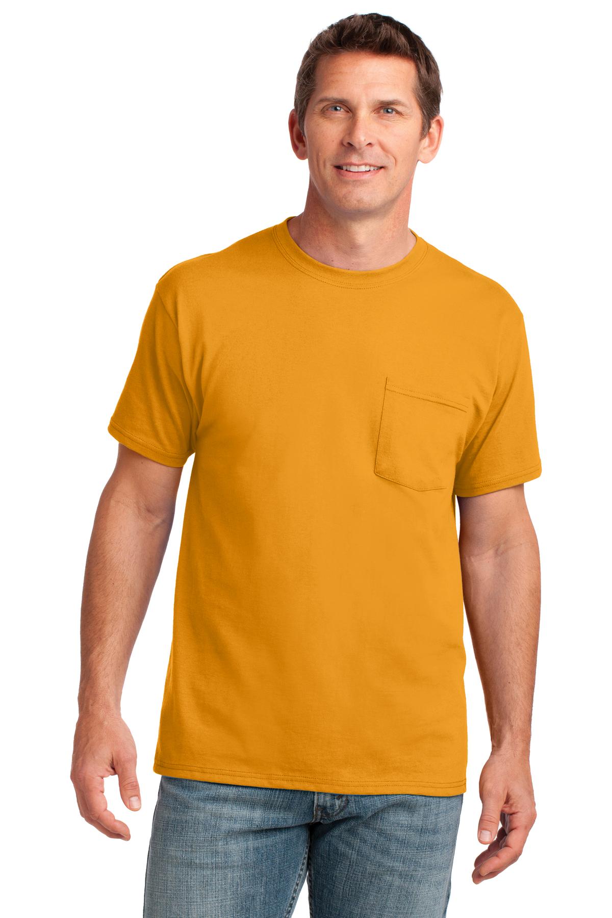 Port & Co Core Cotton Pocket Tee. PC54P 137