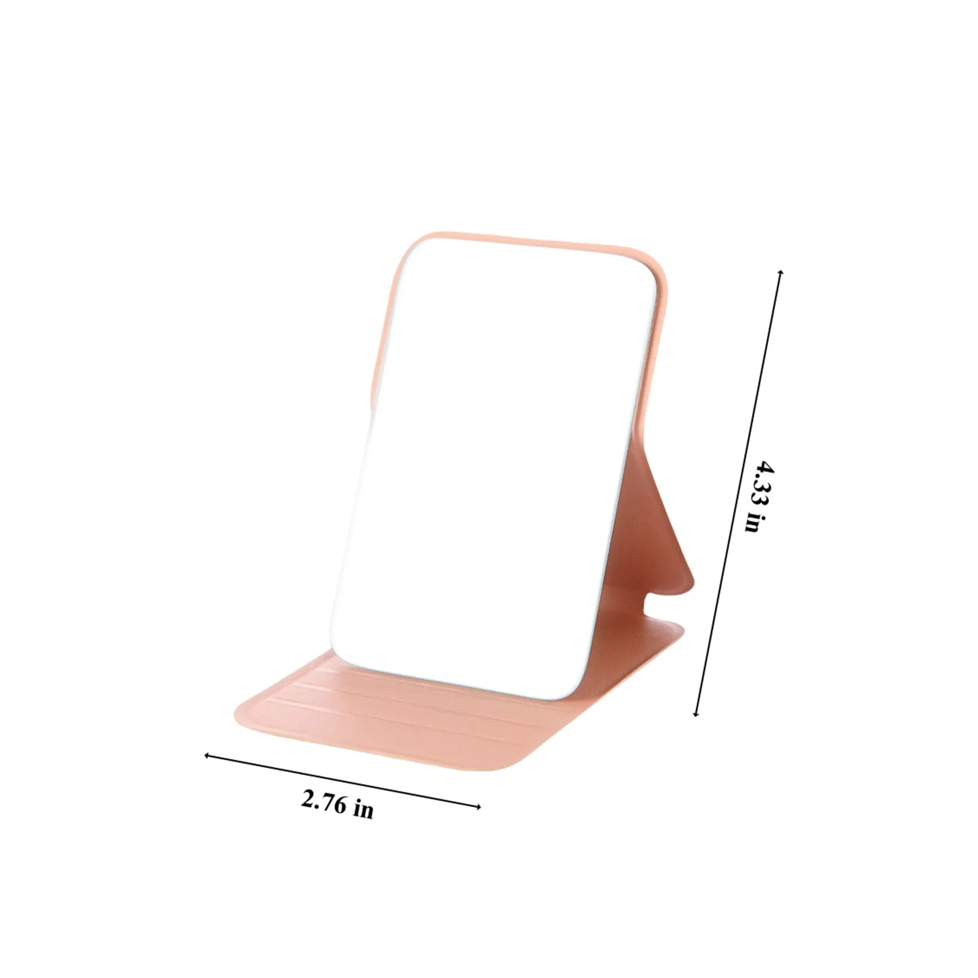 Travel Mini Folding Leather Makeup Mirror 2