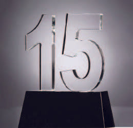 Years Of Service In Black And Clear Crystal 2