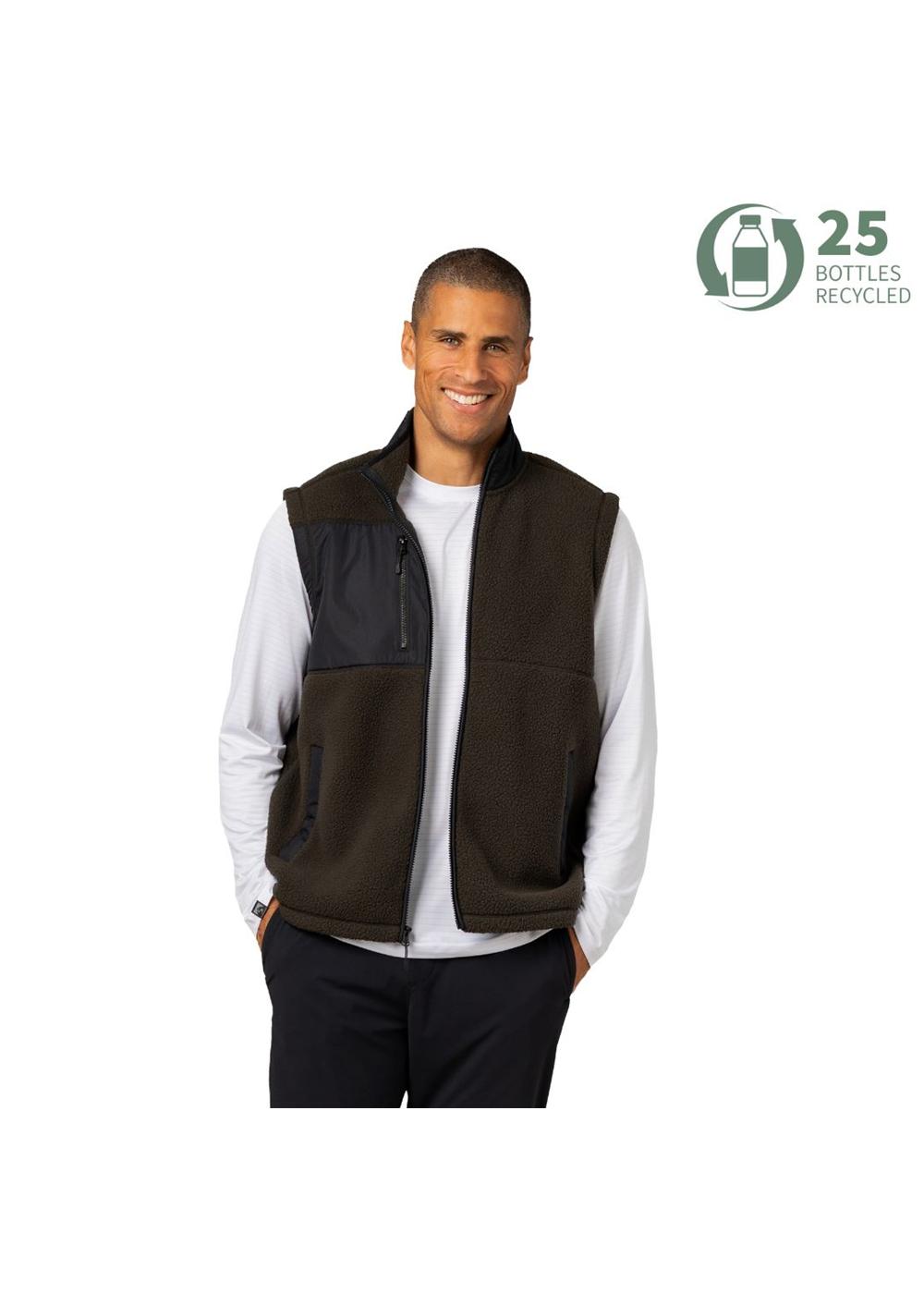 Storm Creek Men's Warm Up Colorblock Sherpa Fleece Vest 6