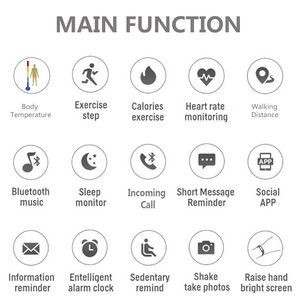 Smart Fitness Tracker Watch With Body Temperature Sensor 6