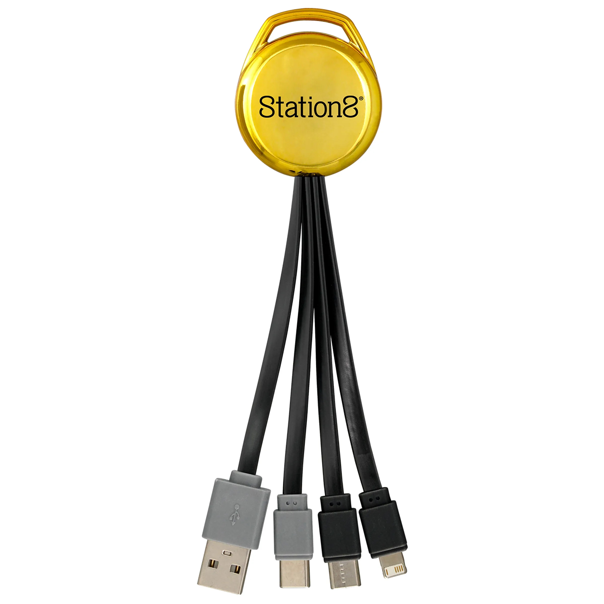 Metallic Vivid Dual Input 3-in-1 Charging Cable 10