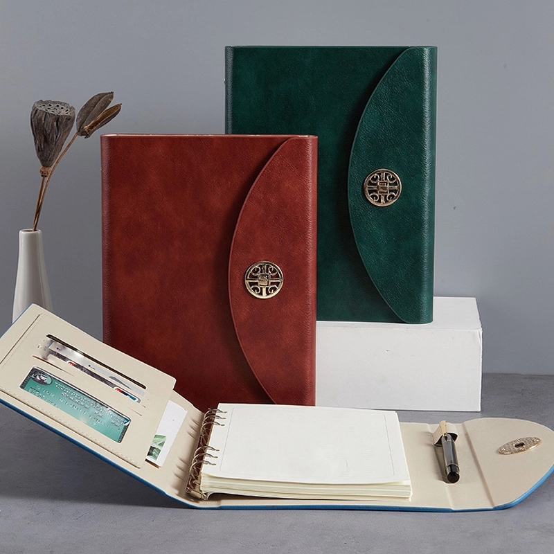 PU Leather A5 Business Travel Journal Binder Notebook 20