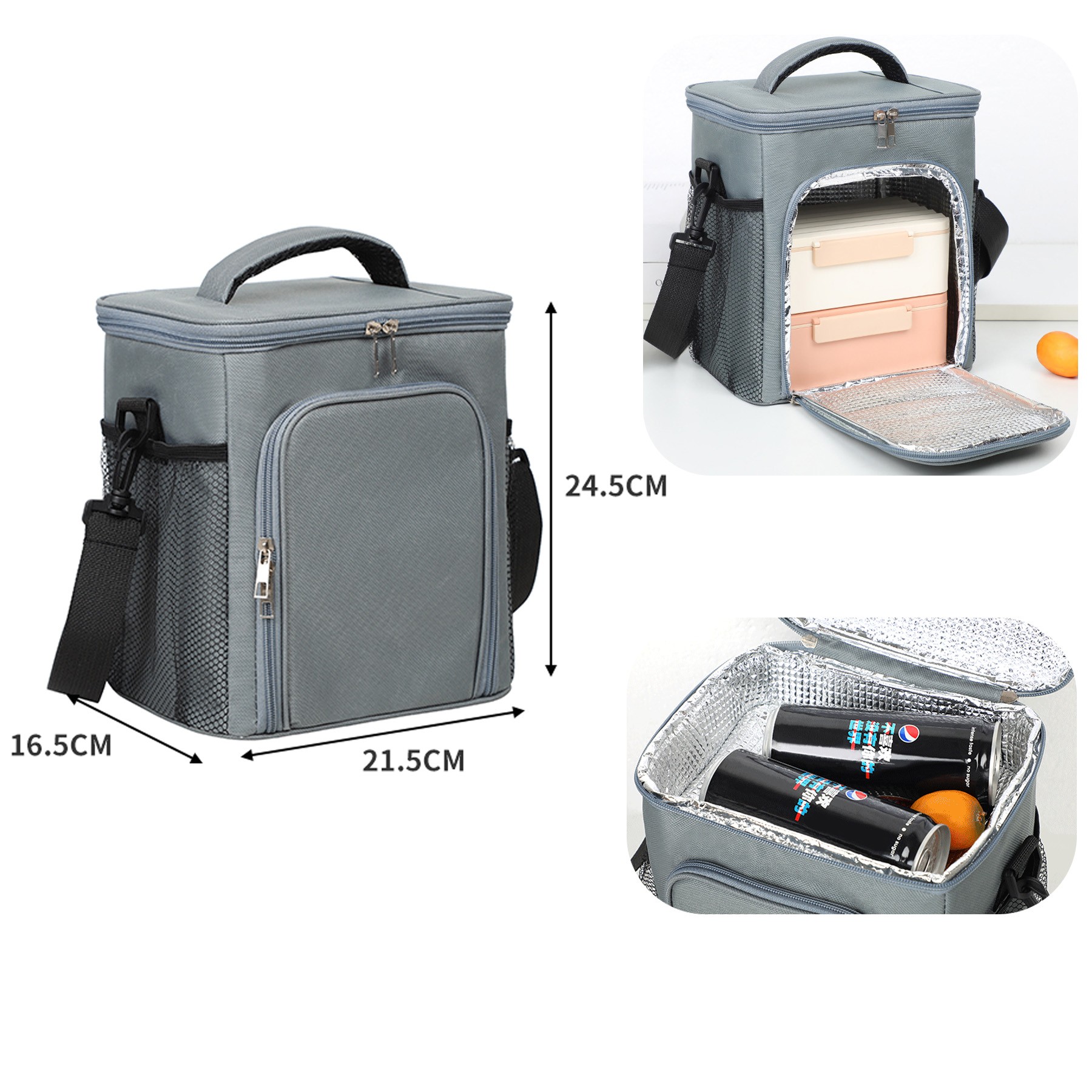 Reusable Lunch Box Cooler Tote Bag For Adult 2