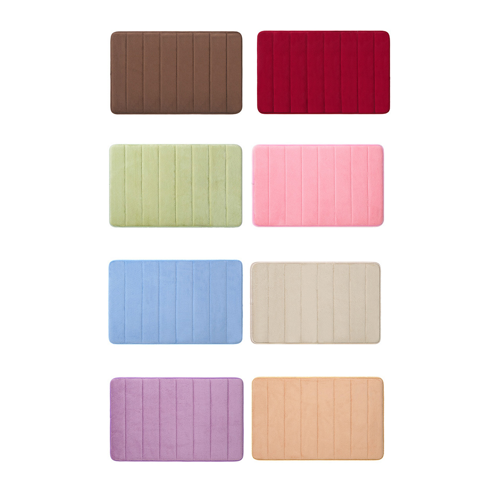 Bathroom nonslip plush carpet absorbent floor mat 5
