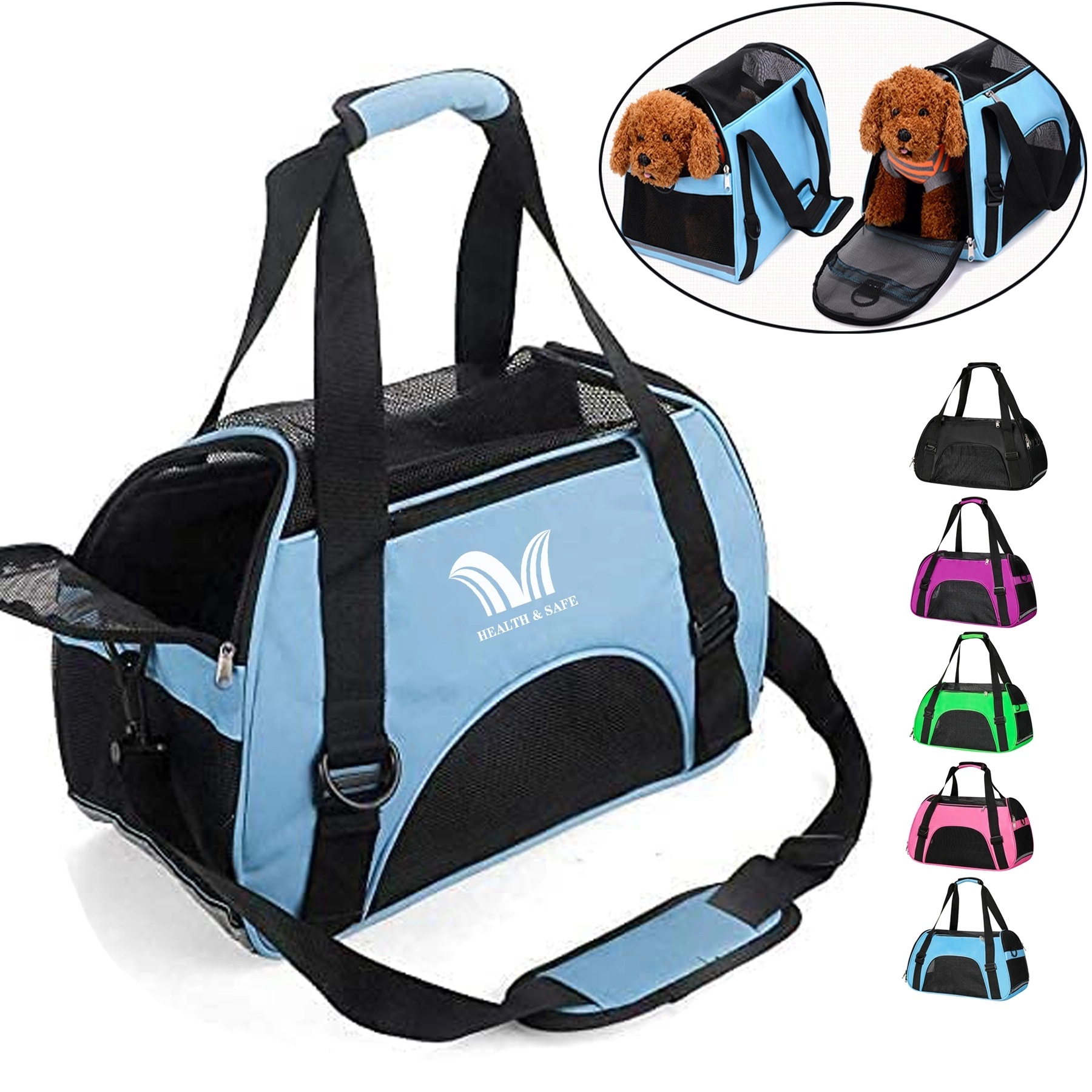 Pet Travel Carrier Bag w/ Adjustable Strap 2