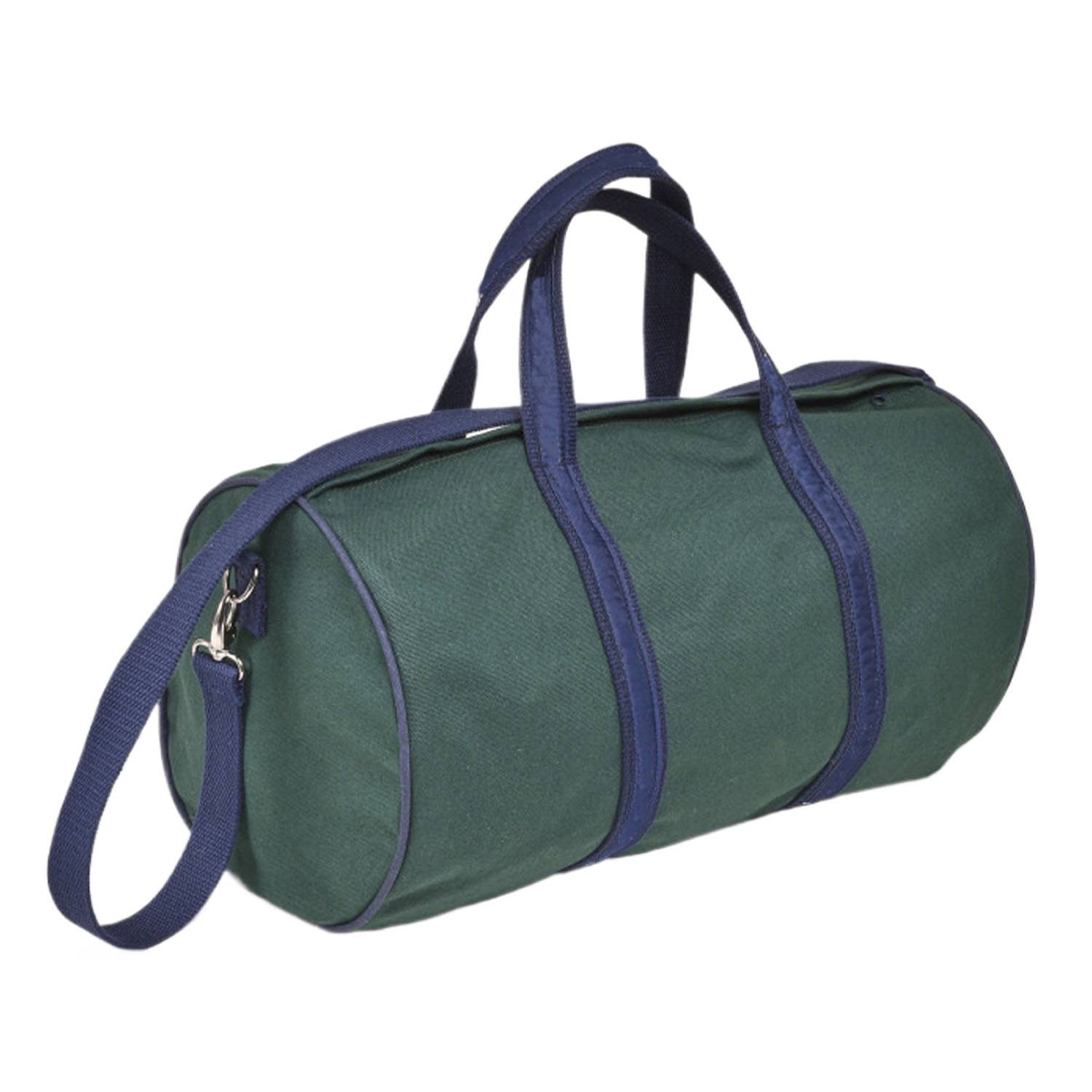 Lightweight Round-Shaped Canvas Gym Travel Bag w/ Strap 7