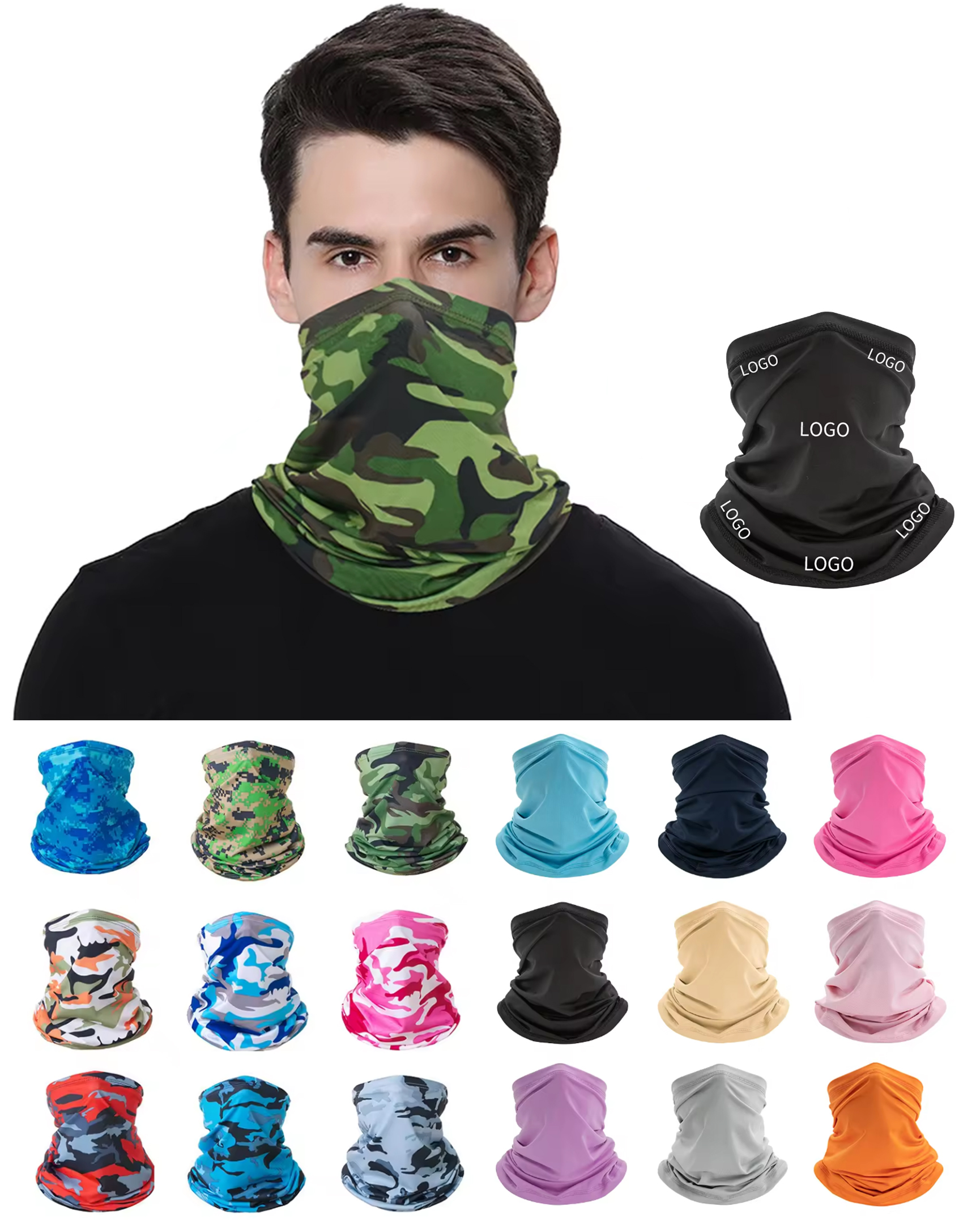 Full Color Dye Sublimated Gaiter/Gator/Bandana Mask 1