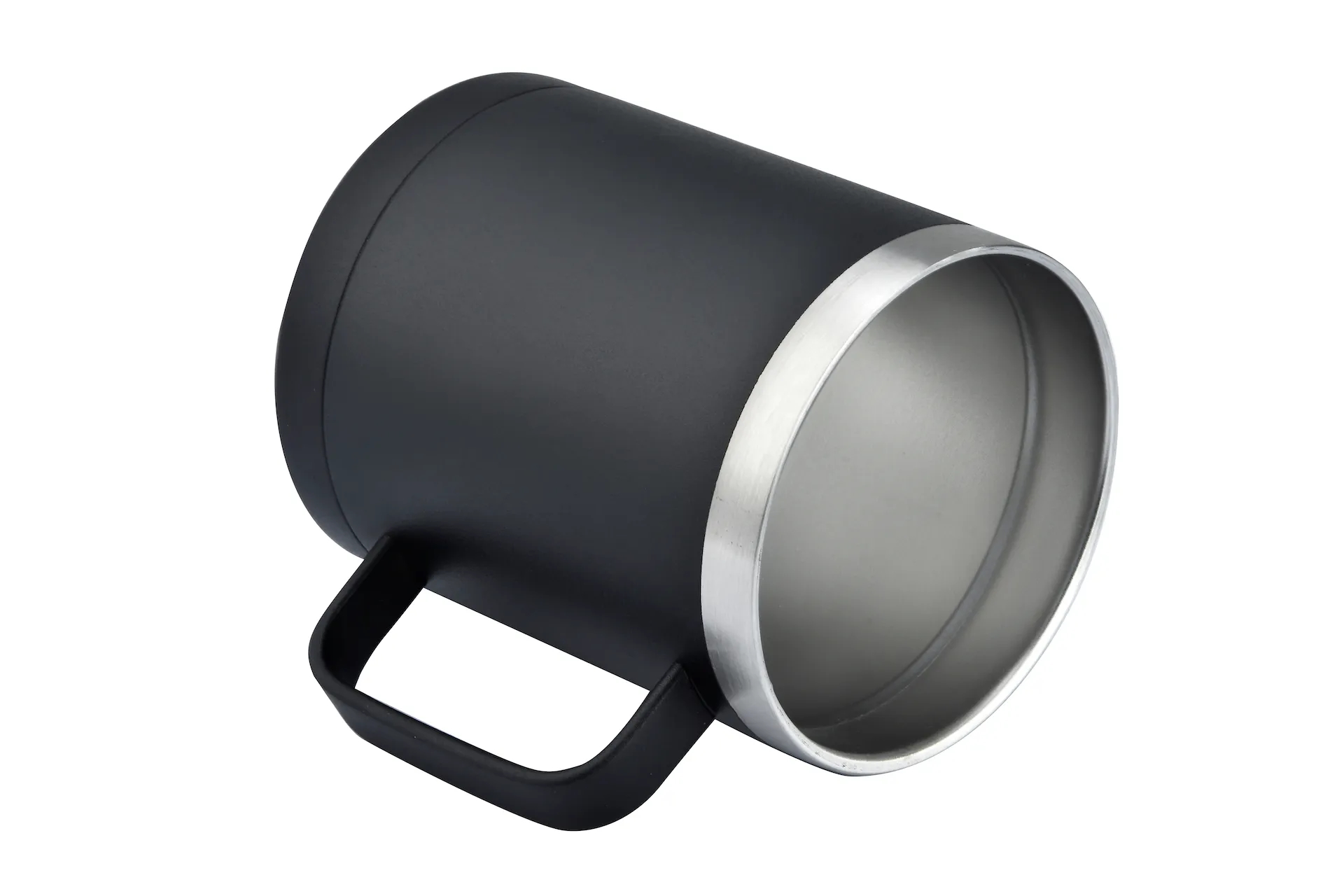 14oz Powder Coated Stainless Vacuum Camp Mug w/ Handle