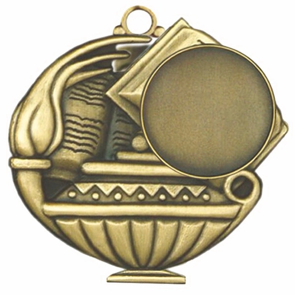 2 1/4" Scholastic Medals w/ 1" Custom Insert 2