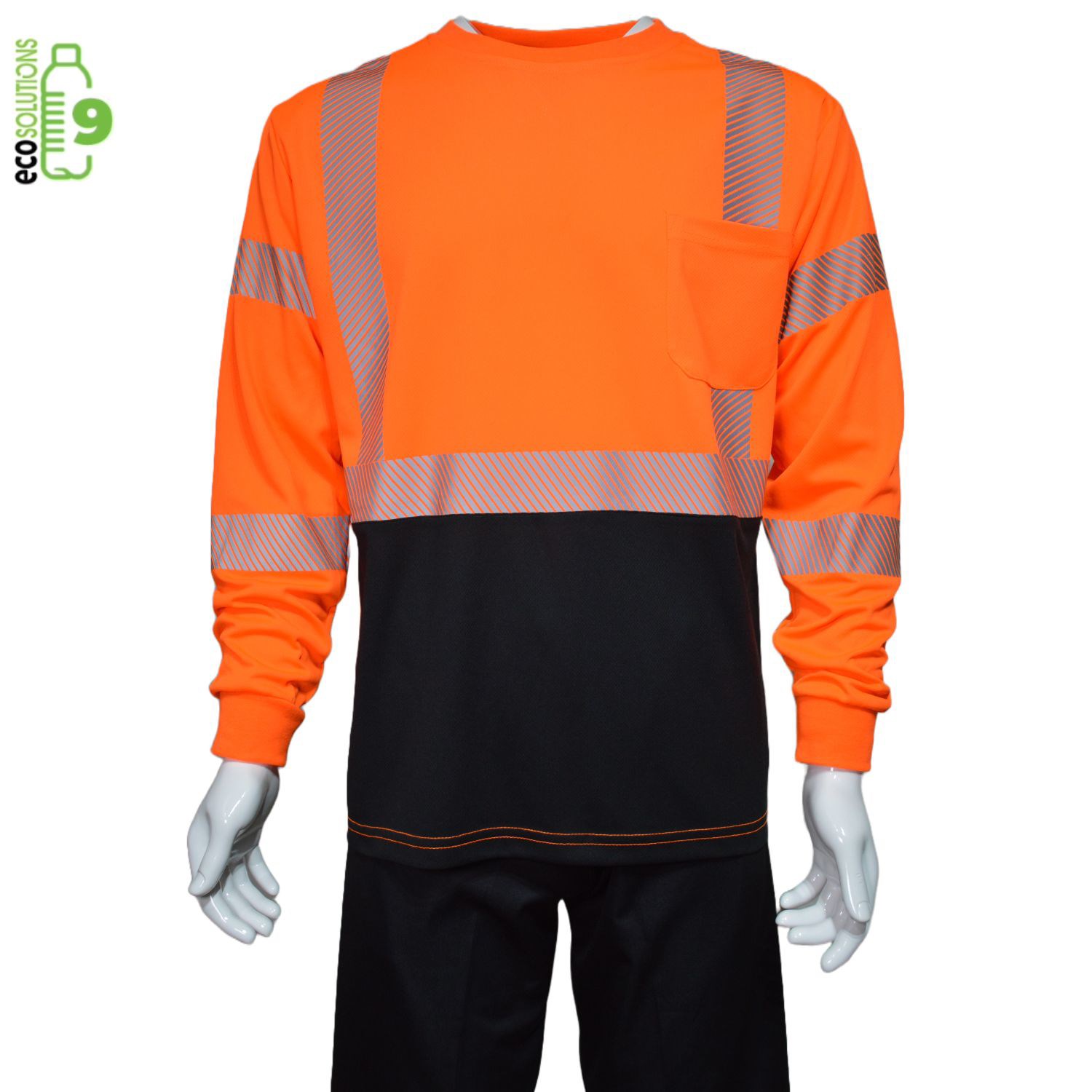 Segmented Class 3 rPET Color Block Safety T-Shirt With Pocket 5