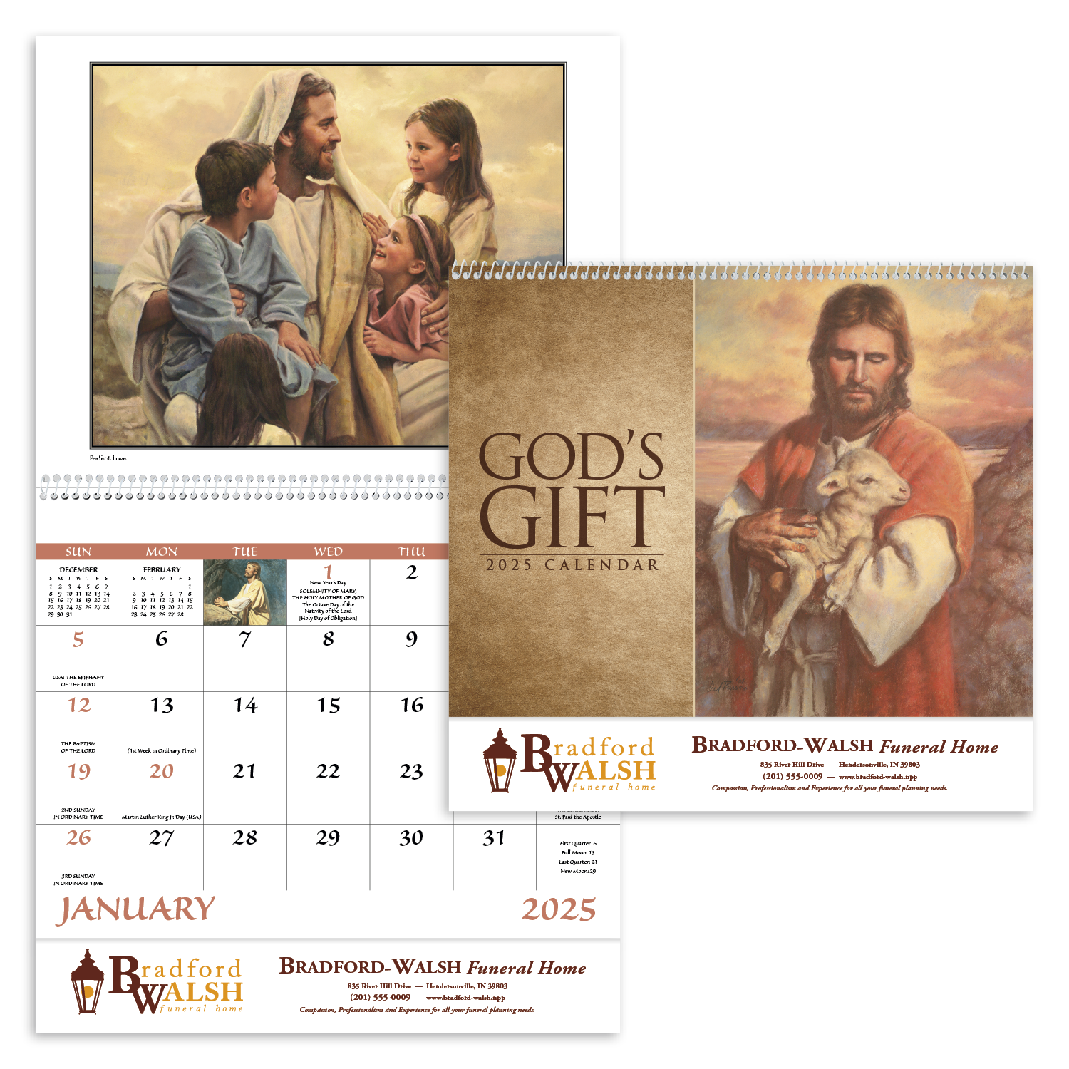 Good Value™ God's Gift w Funeral Pre-Planning Sheet - Spiral Calendar 5