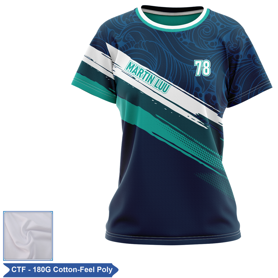 Women's Sublimation 180G Cotton-Feel Short Sleeve T-Shirt 5